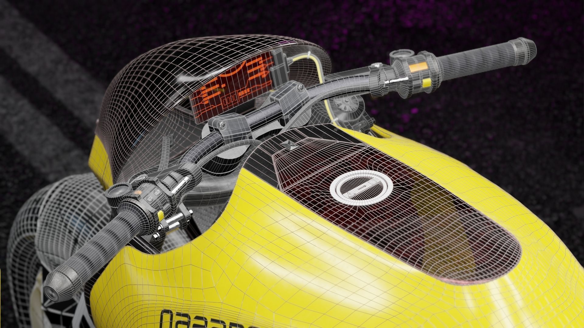 Cyberpunk Motorcycle 3D model_16