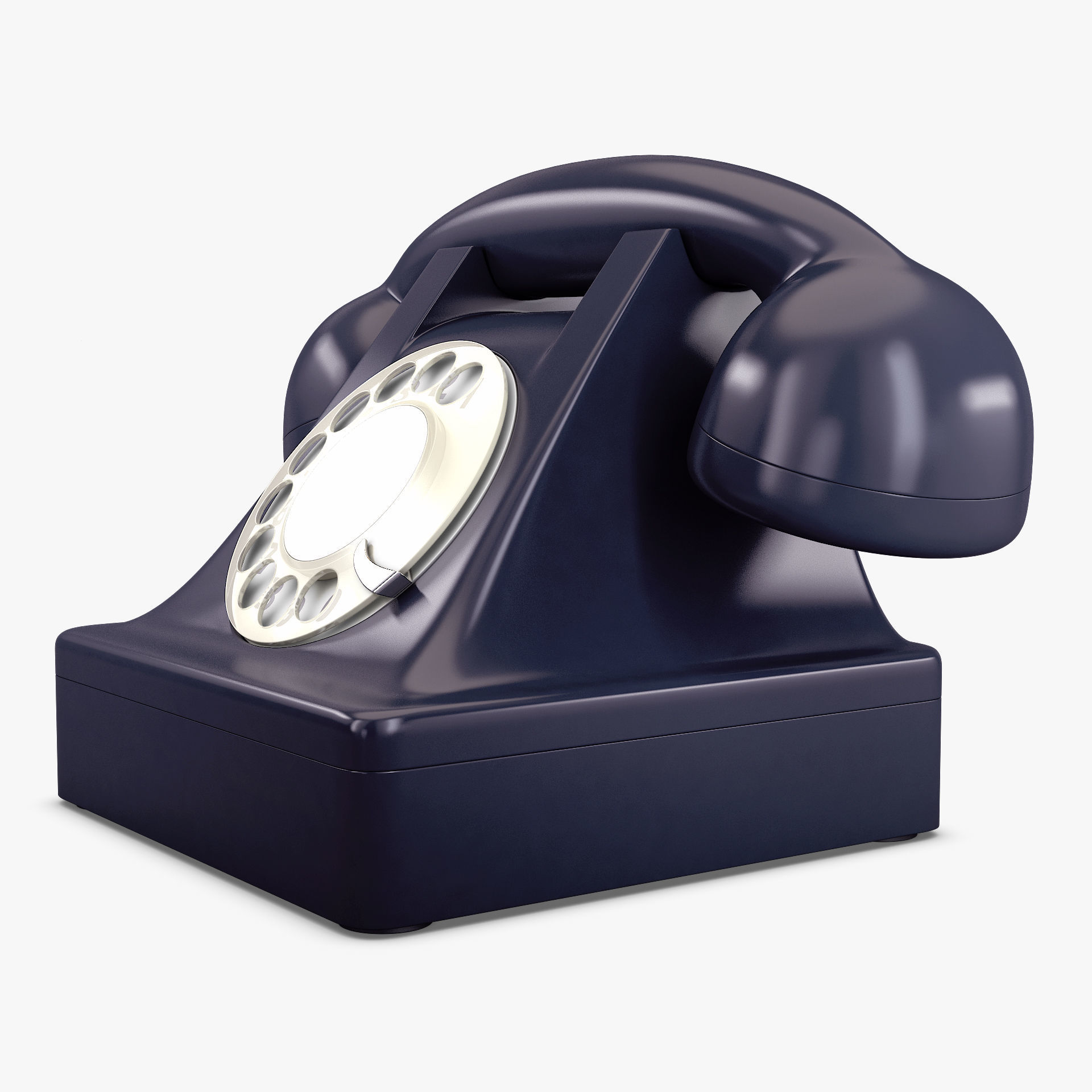 Retro Telephone v 1 3D model_4