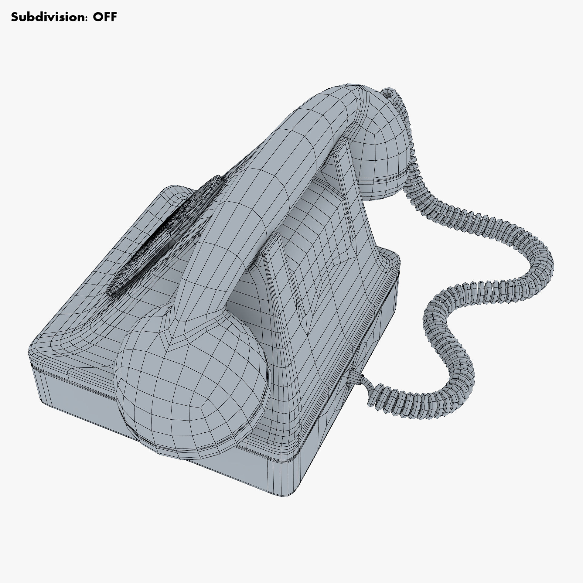 Retro Telephone v 1 3D model_23