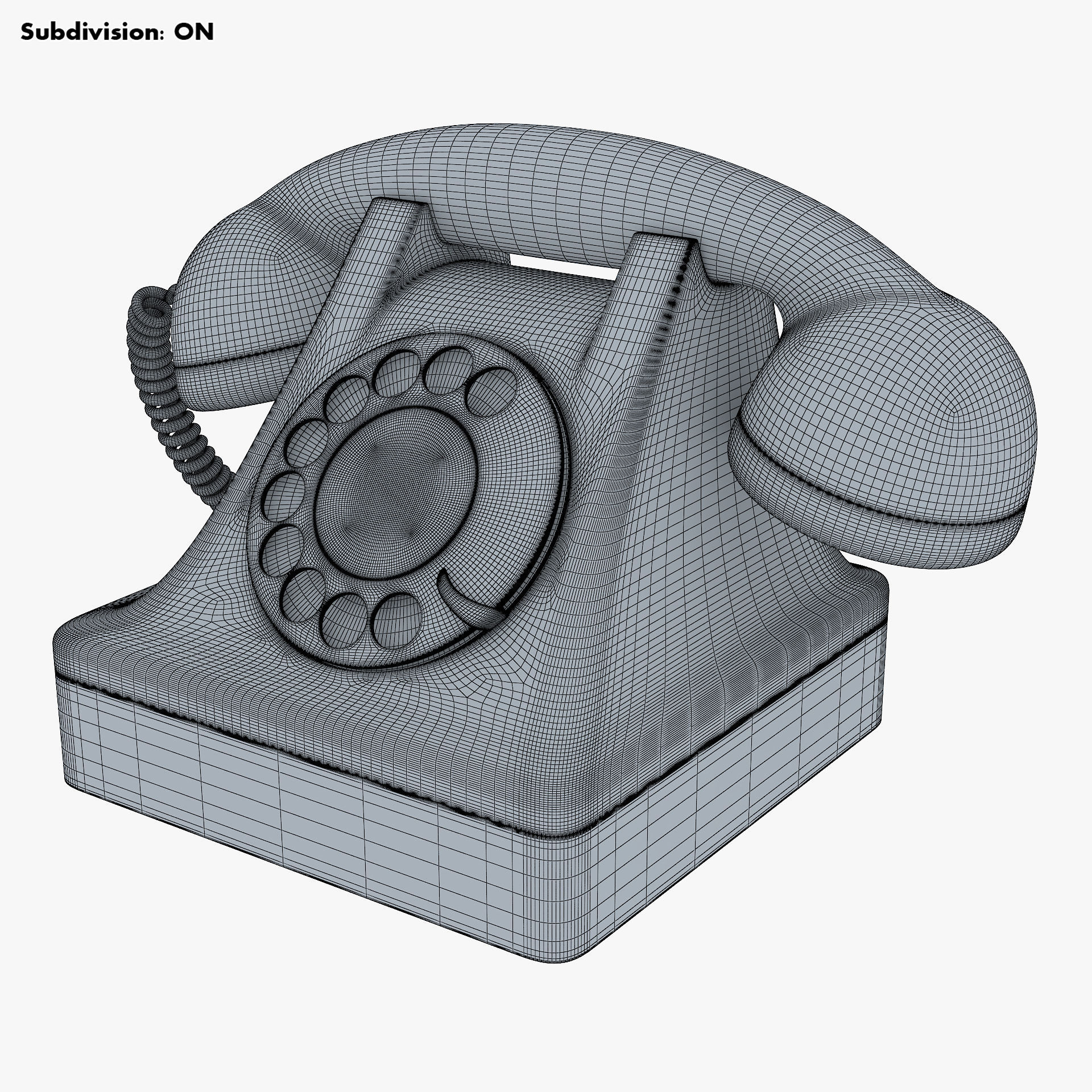 Retro Telephone v 1 3D model_16