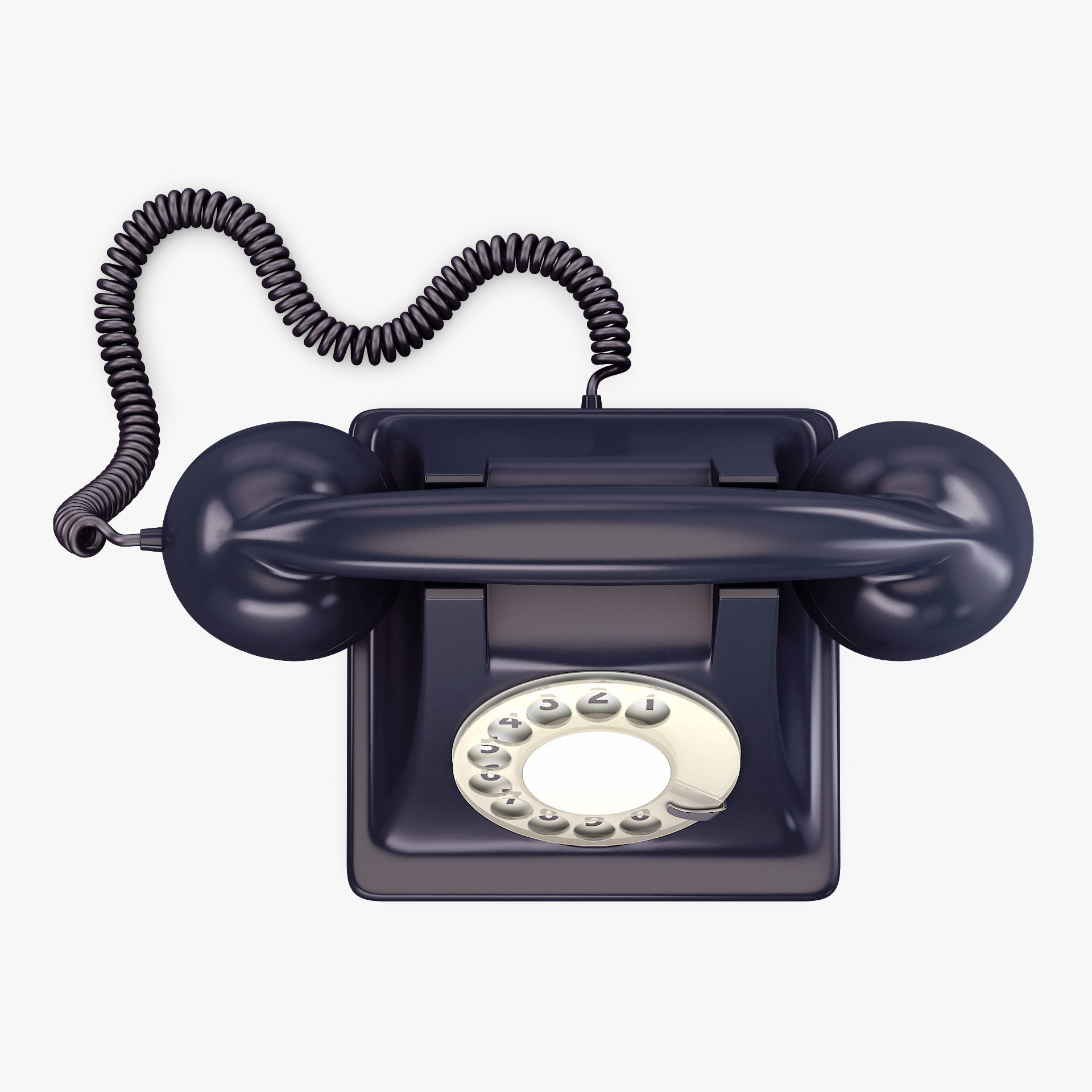 Retro Telephone v 1 3D model_9