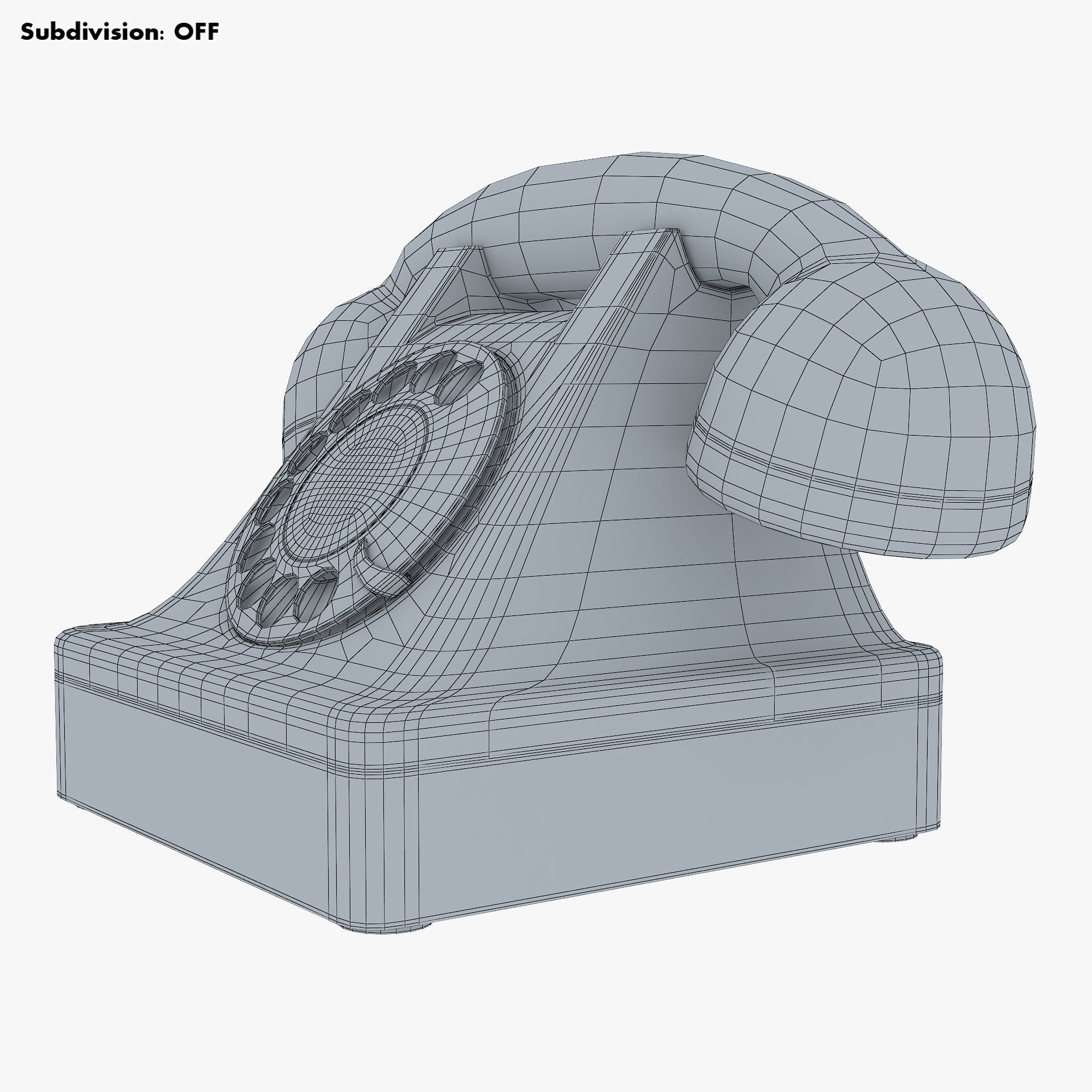 Retro Telephone v 1 3D model_25