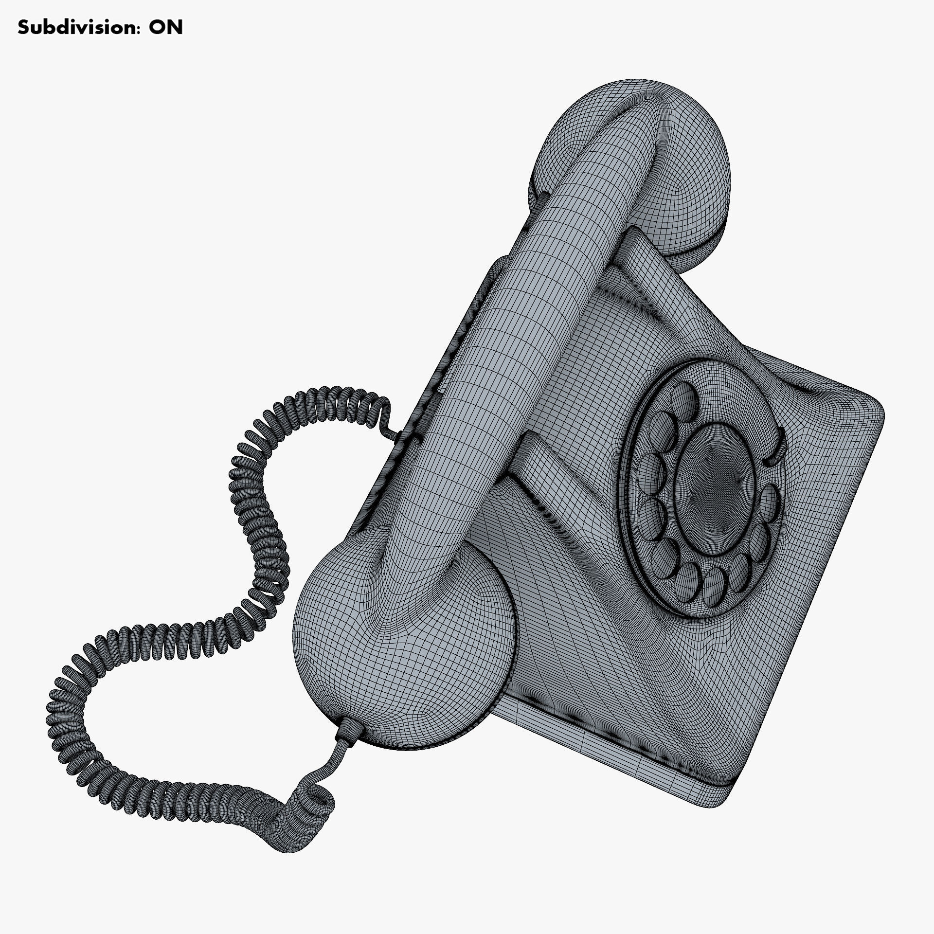 Retro Telephone v 1 3D model_32