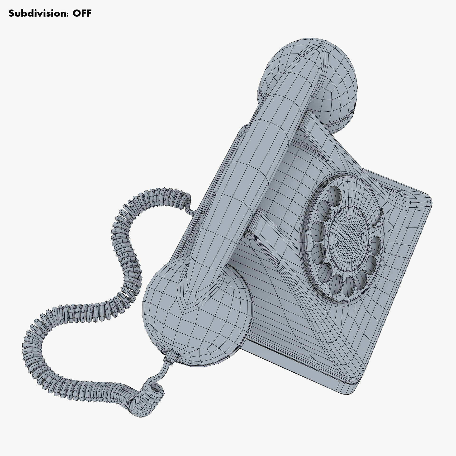 Retro Telephone v 1 3D model_33