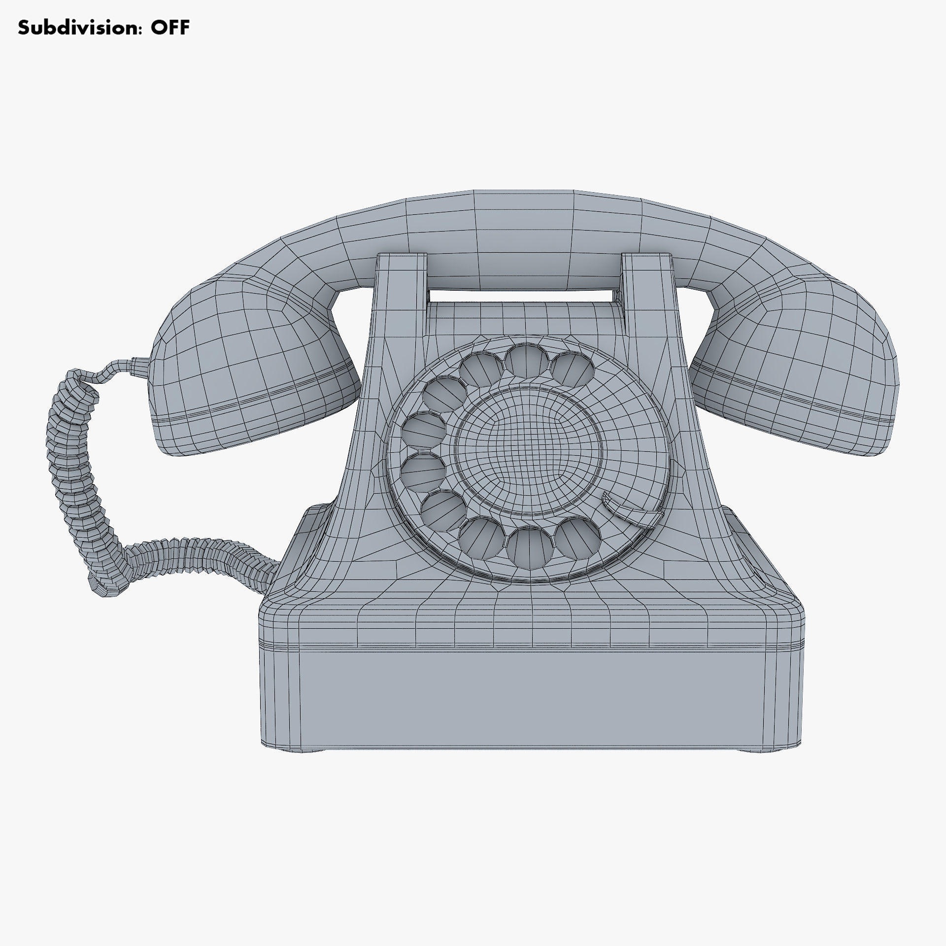 Retro Telephone v 1 3D model_27