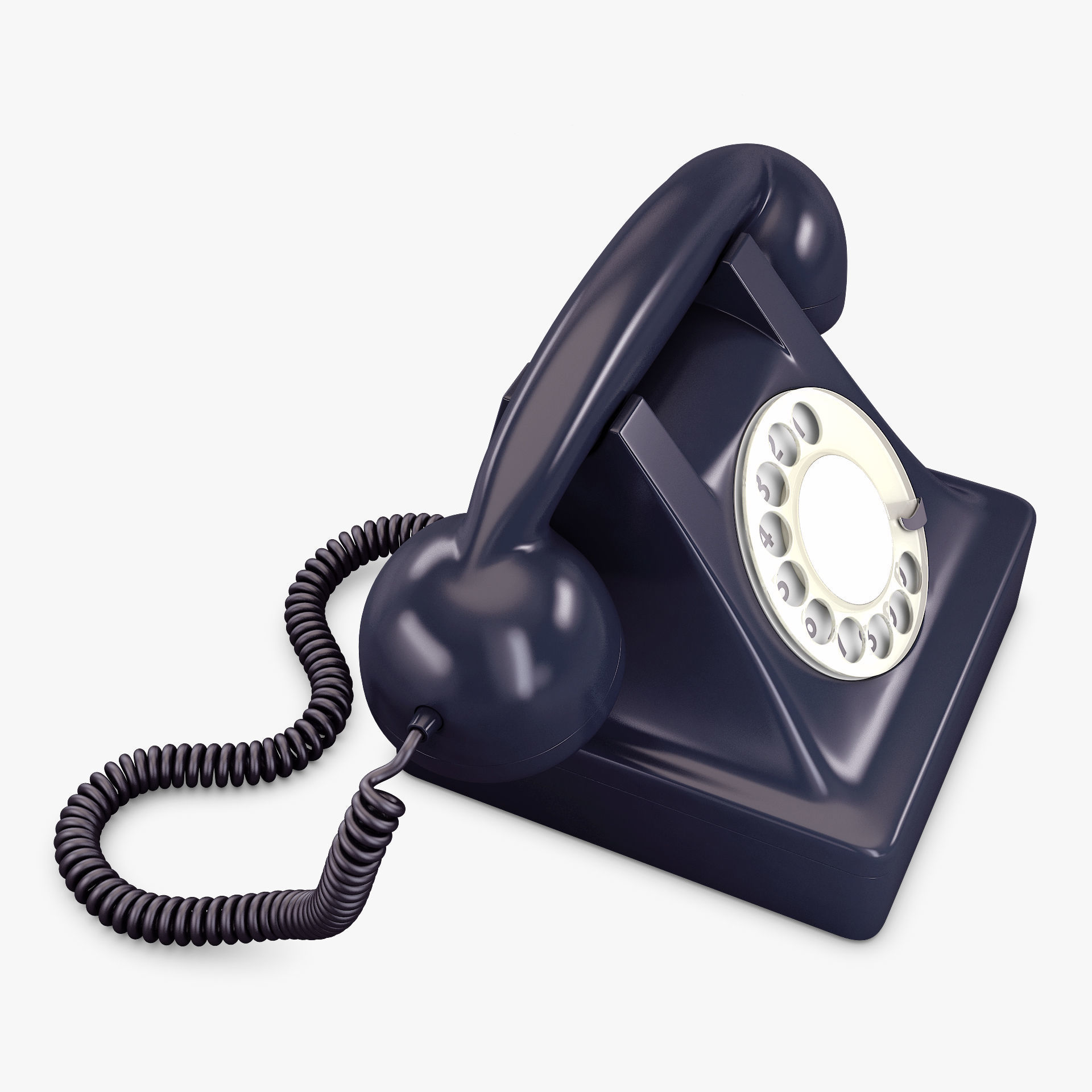 Retro Telephone v 1 3D model_2