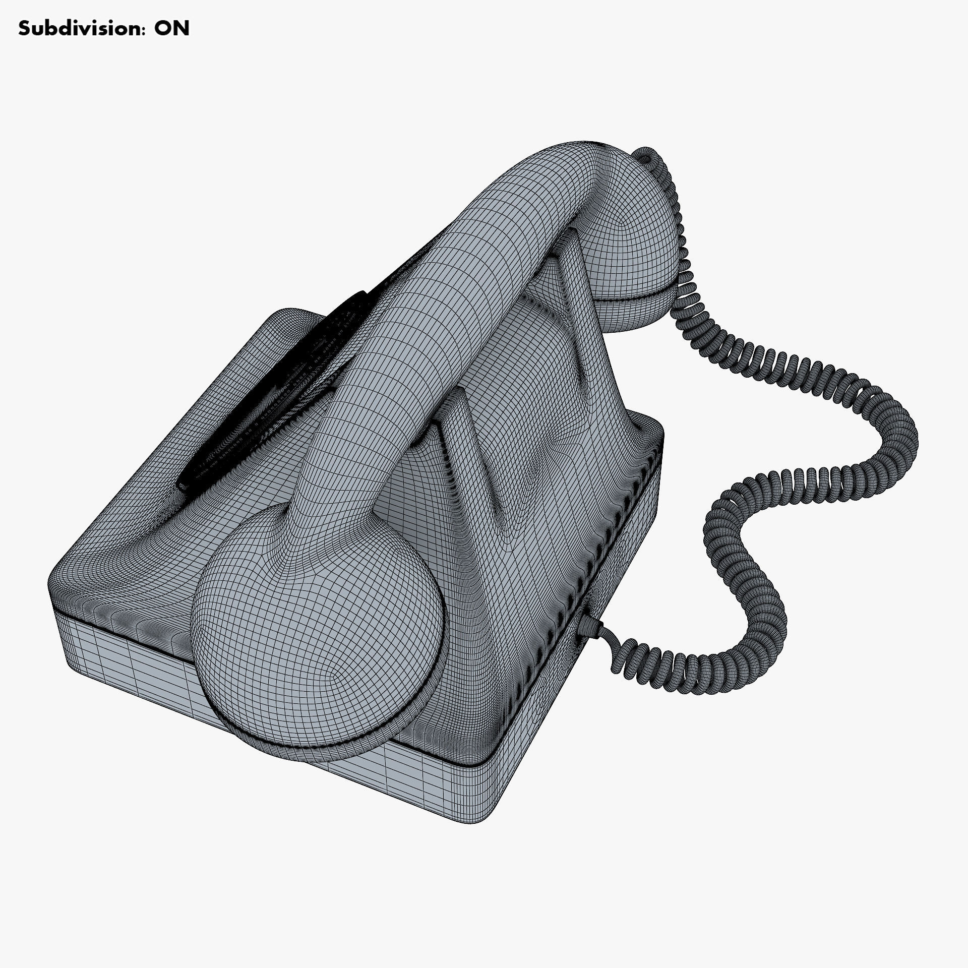 Retro Telephone v 1 3D model_22