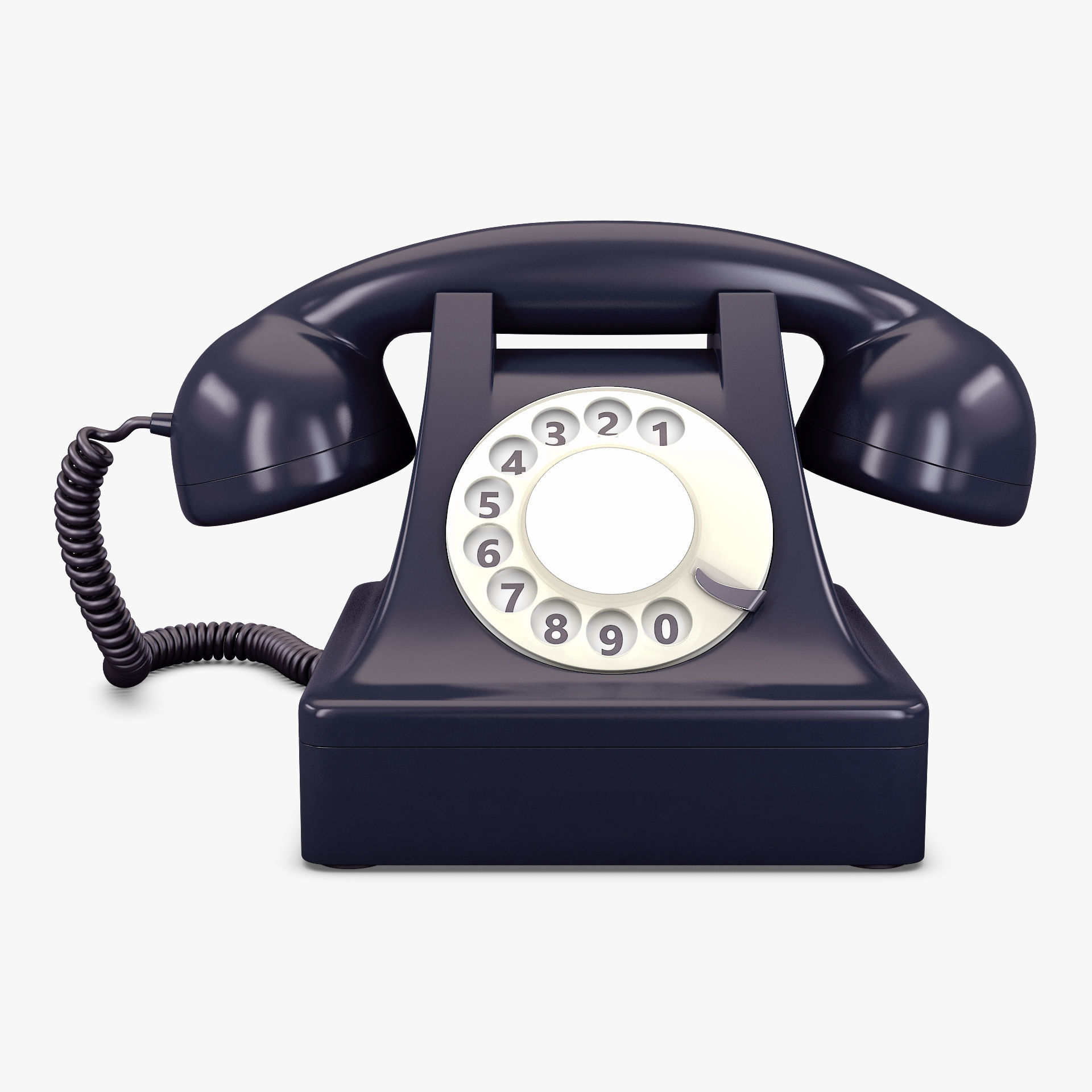 Retro Telephone v 1 3D model_5