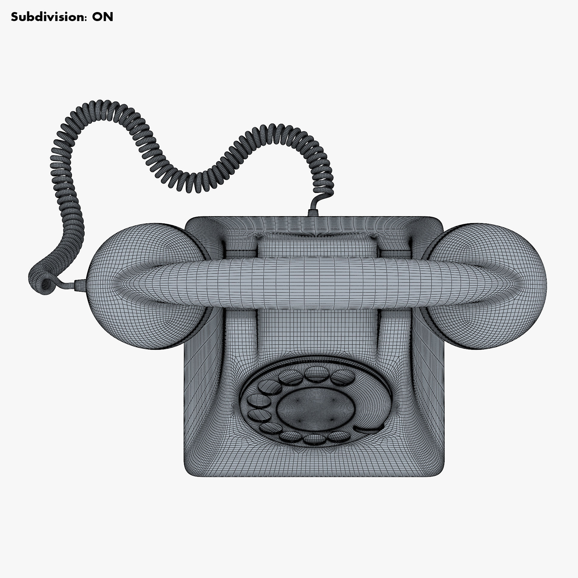 Retro Telephone v 1 3D model_34