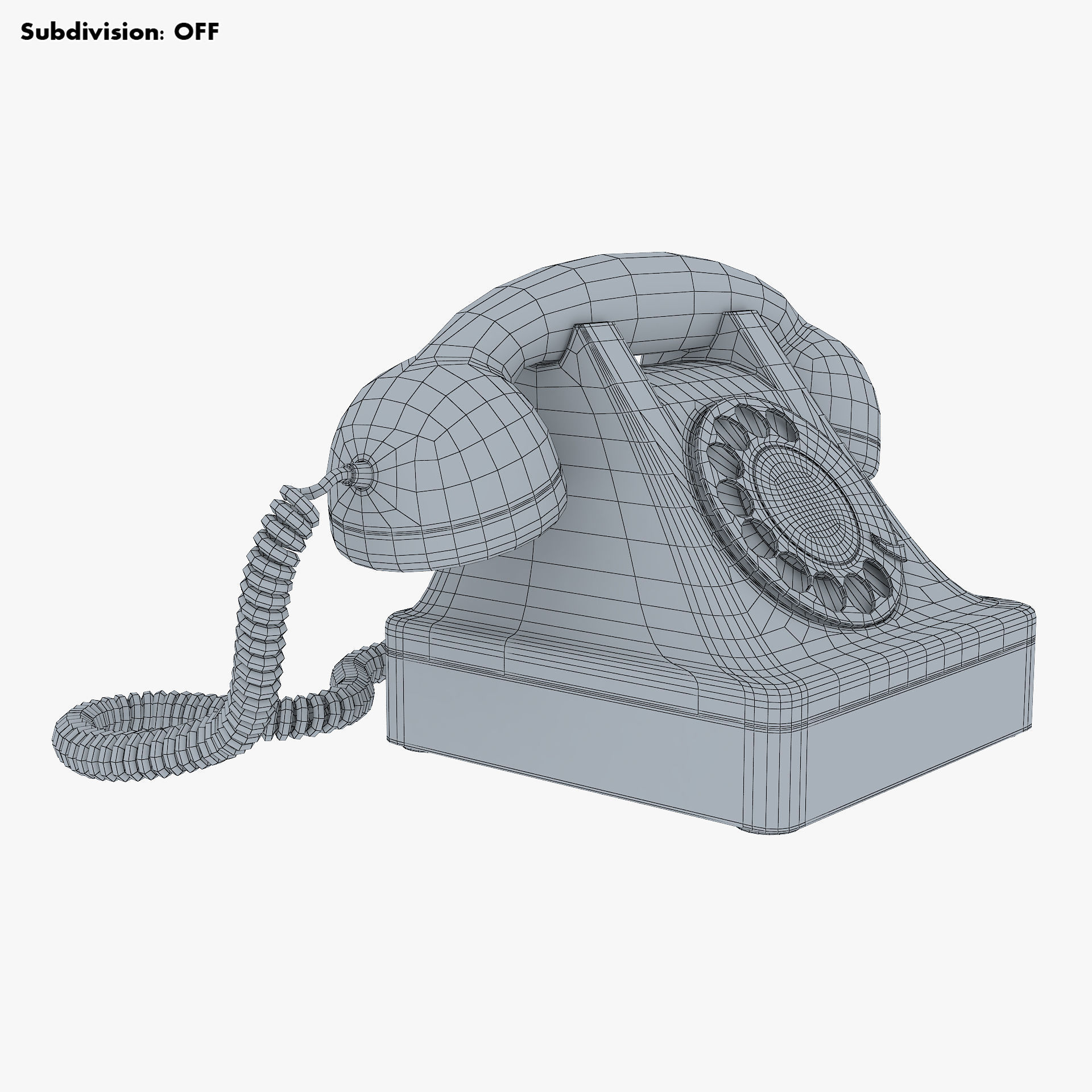 Retro Telephone v 1 3D model_31