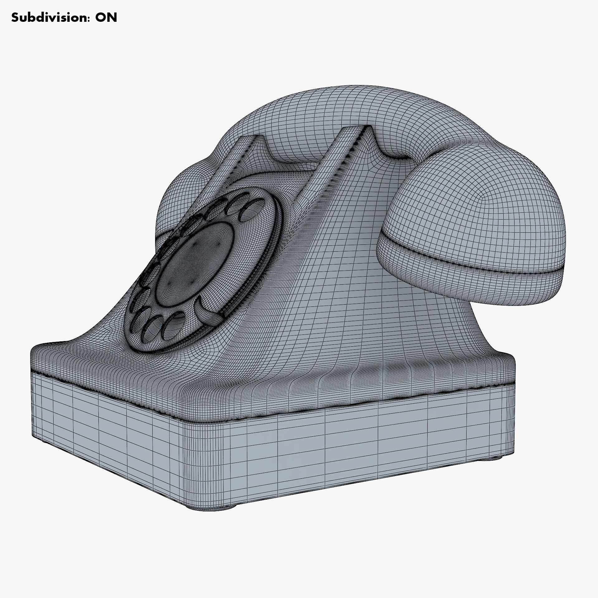 Retro Telephone v 1 3D model_24