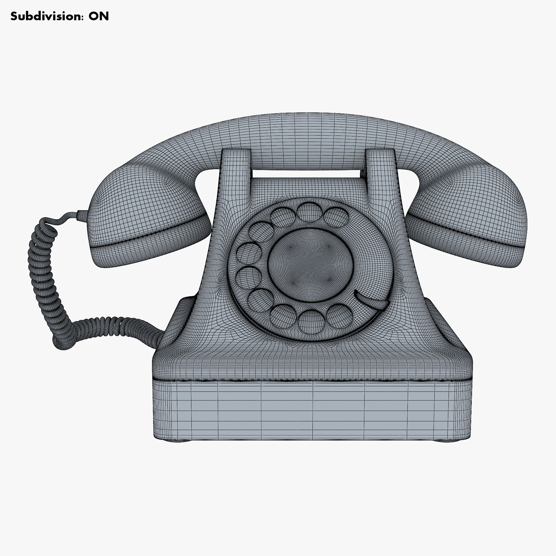 Retro Telephone v 1 3D model_26
