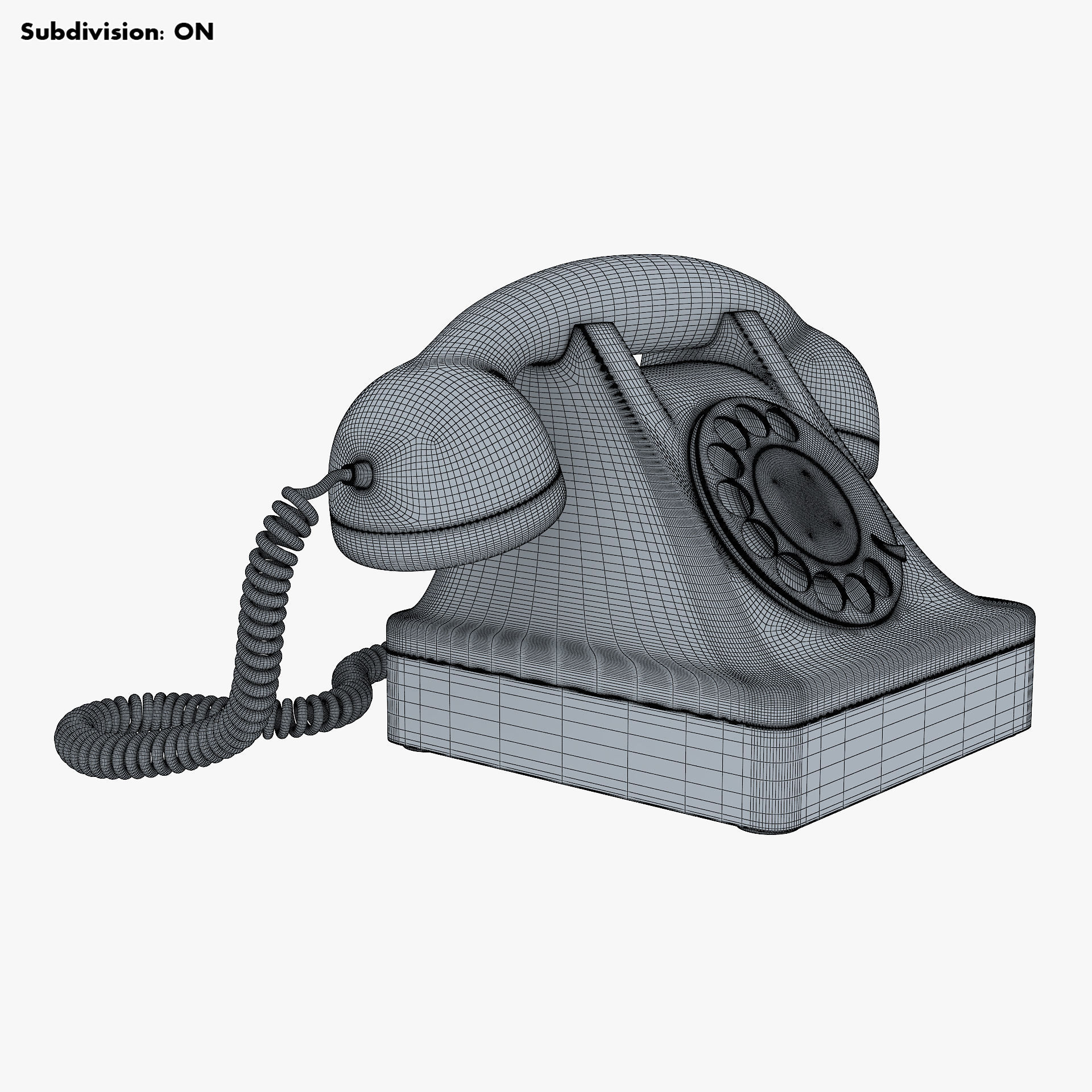 Retro Telephone v 1 3D model_30