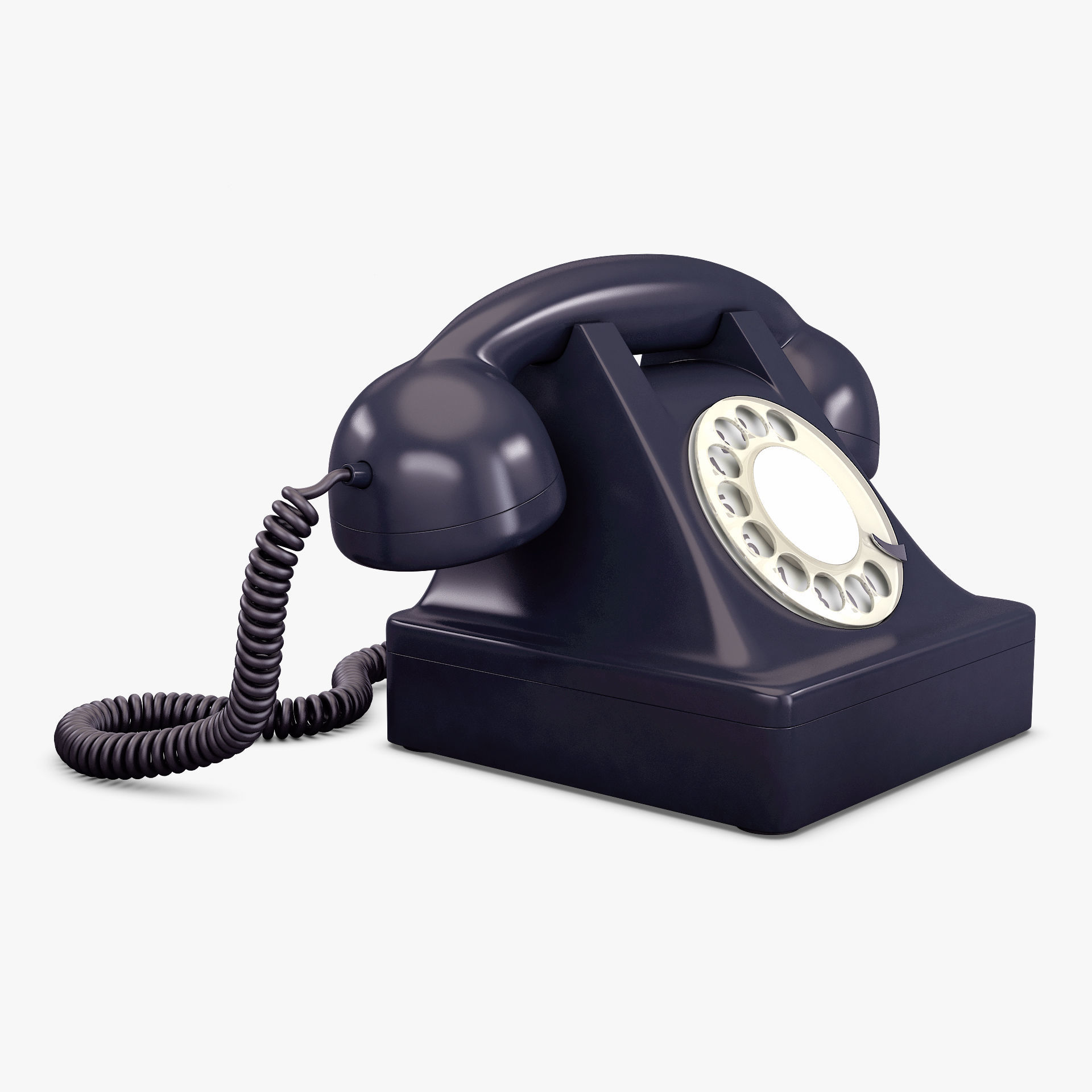 Retro Telephone v 1 3D model_7