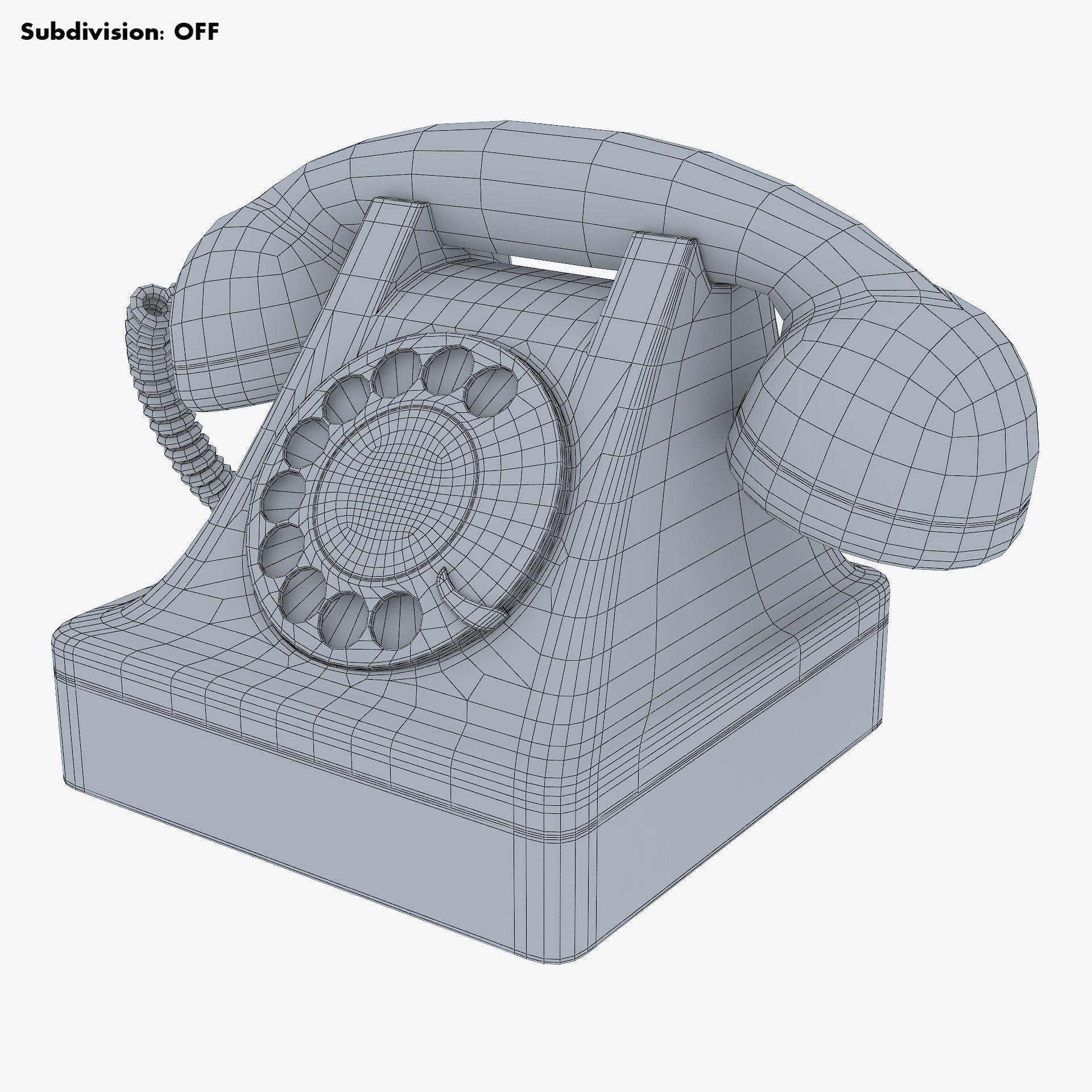 Retro Telephone v 1 3D model_17