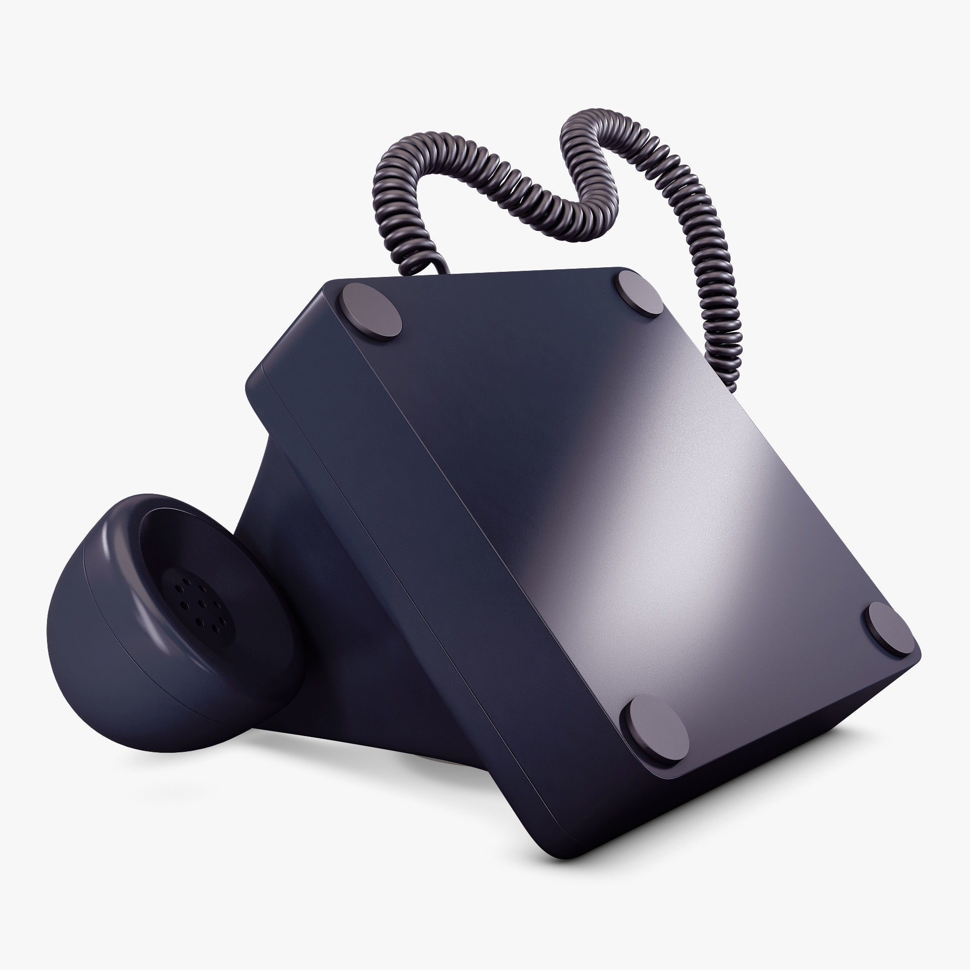 Retro Telephone v 1 3D model_11