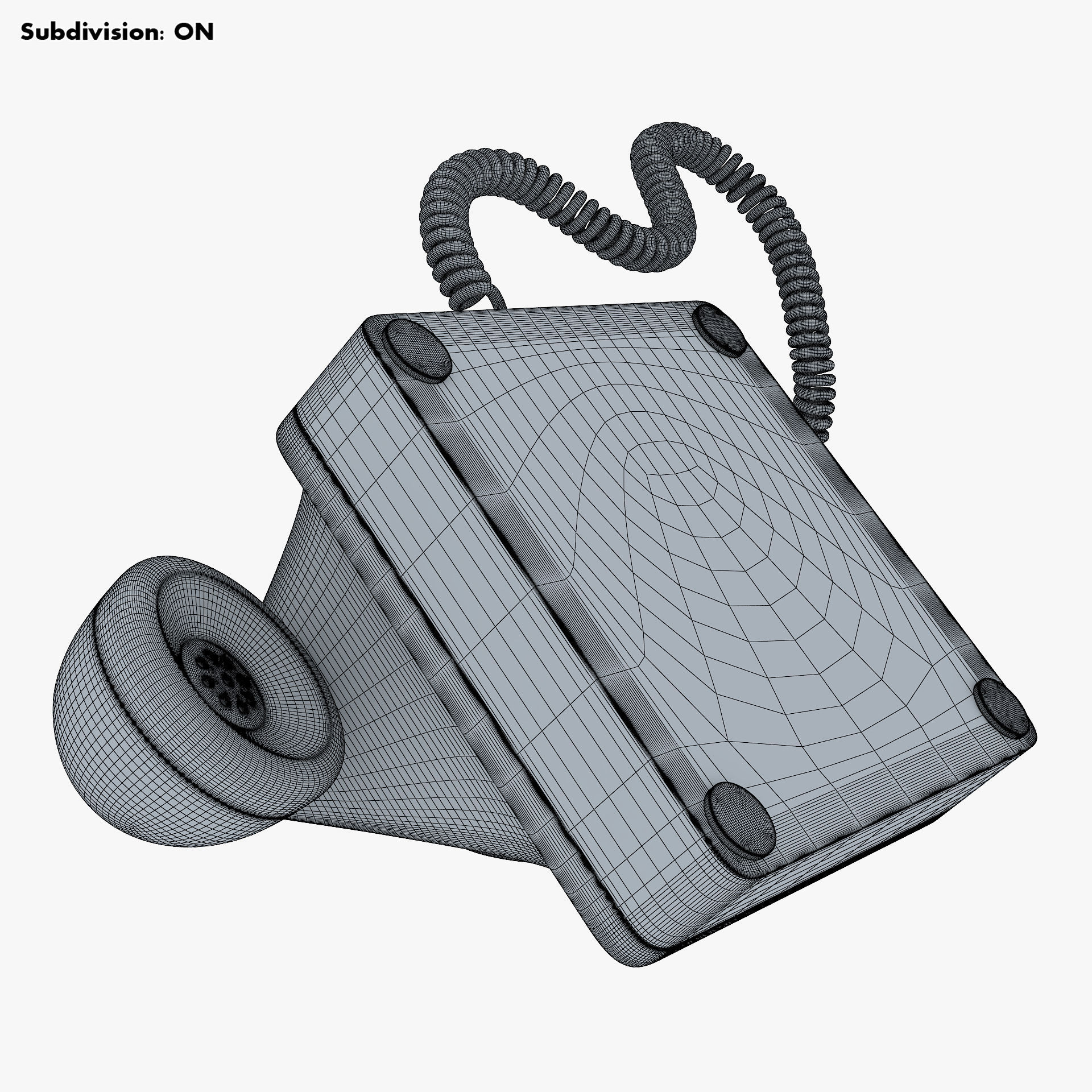 Retro Telephone v 1 3D model_38
