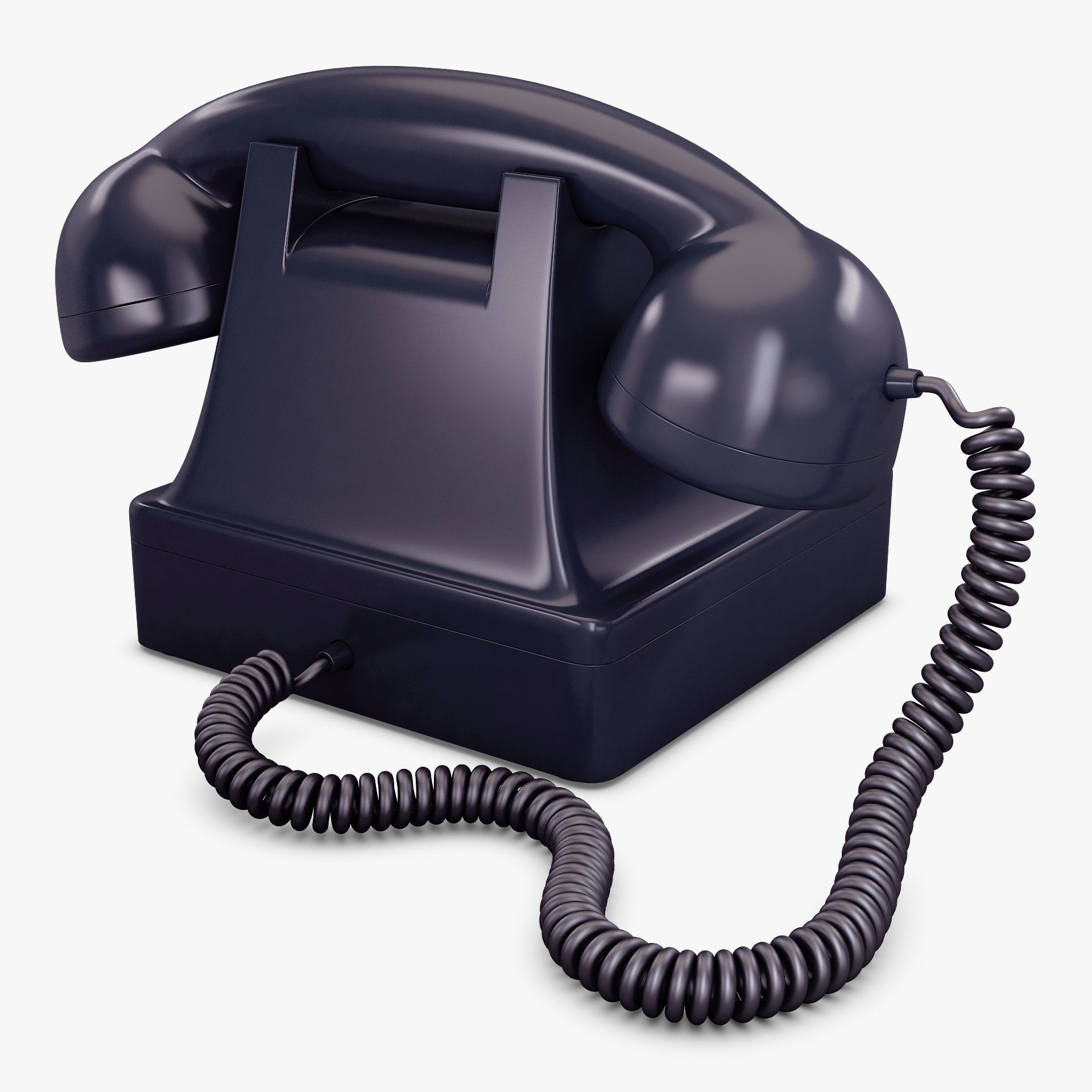 Retro Telephone v 1 3D model_1