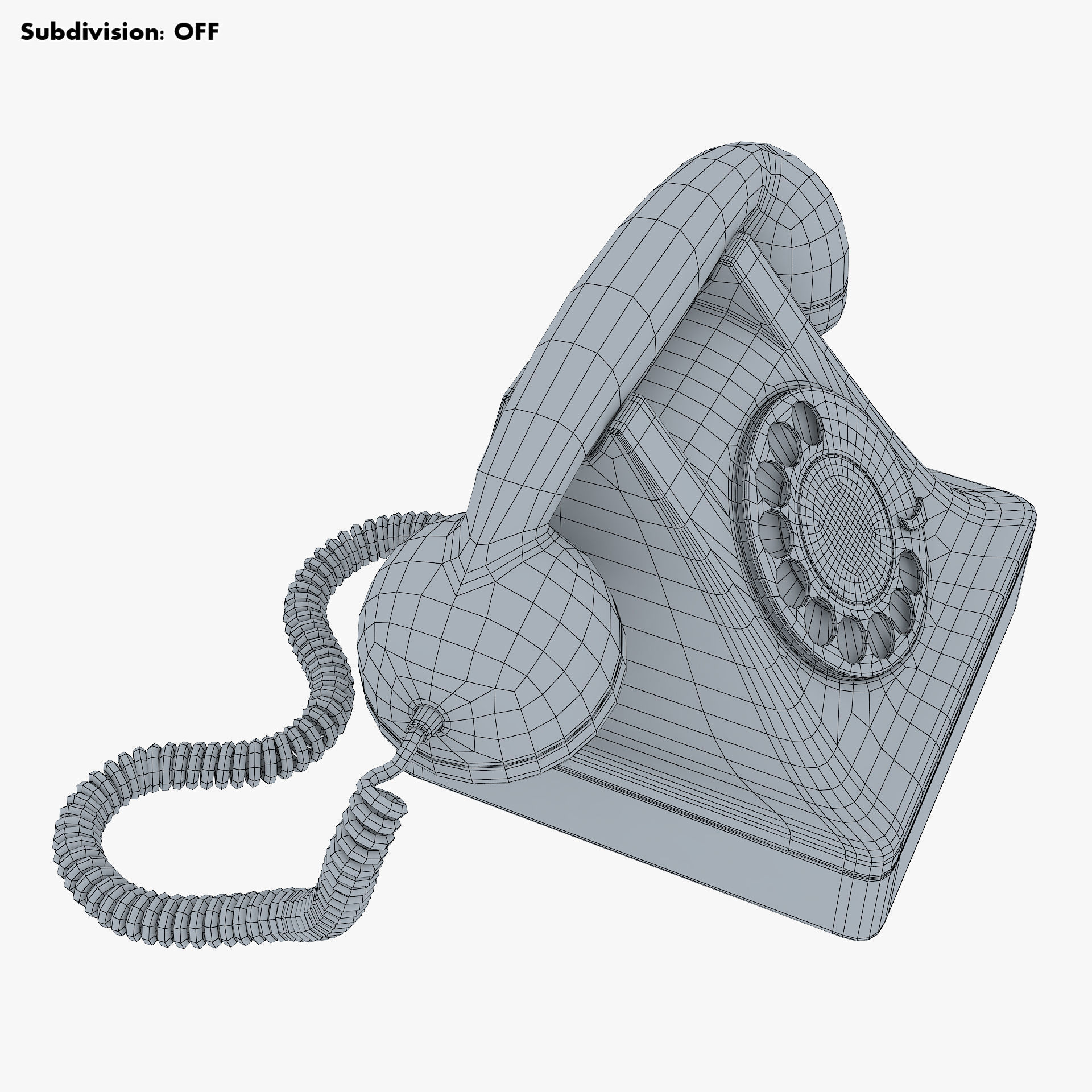 Retro Telephone v 1 3D model_21