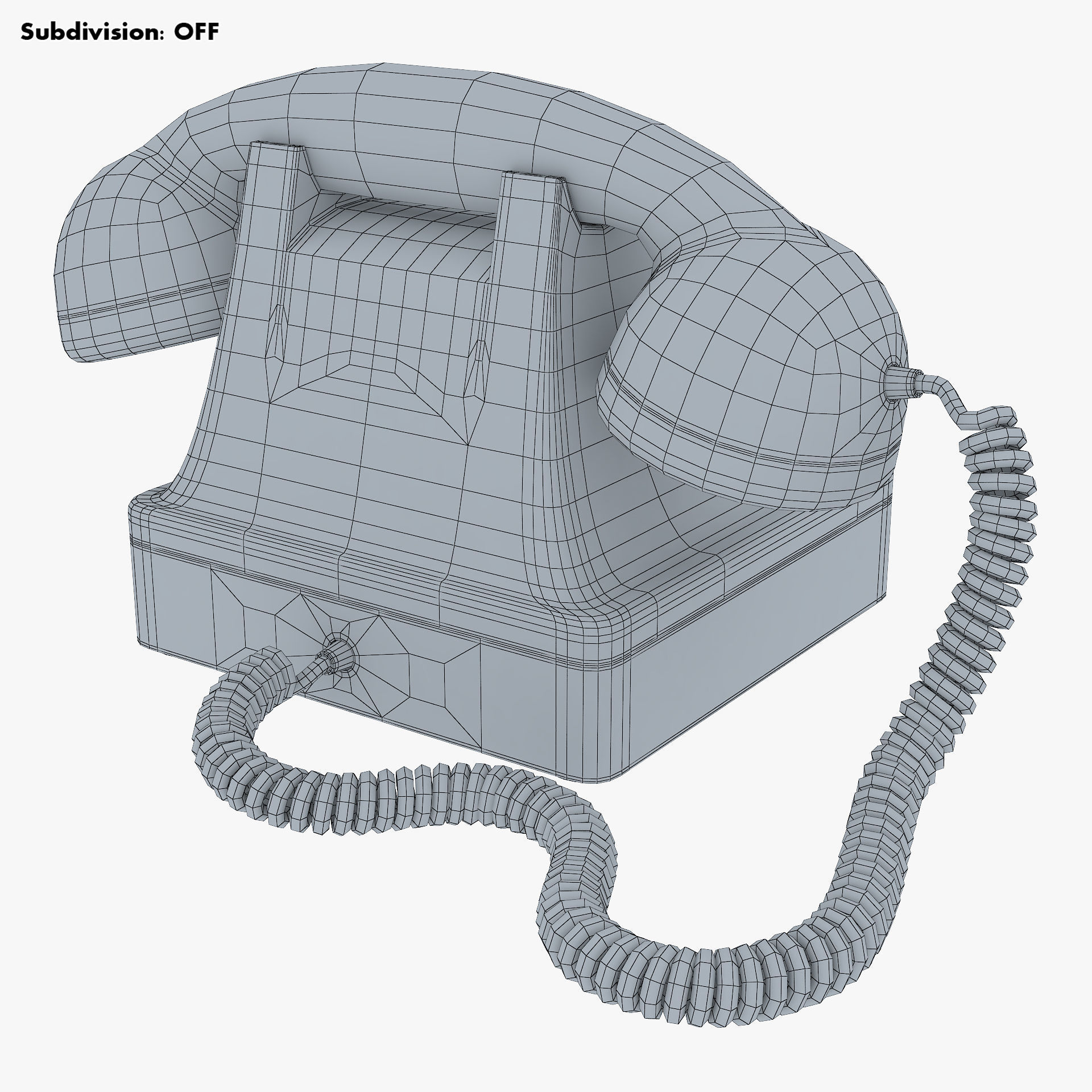 Retro Telephone v 1 3D model_19