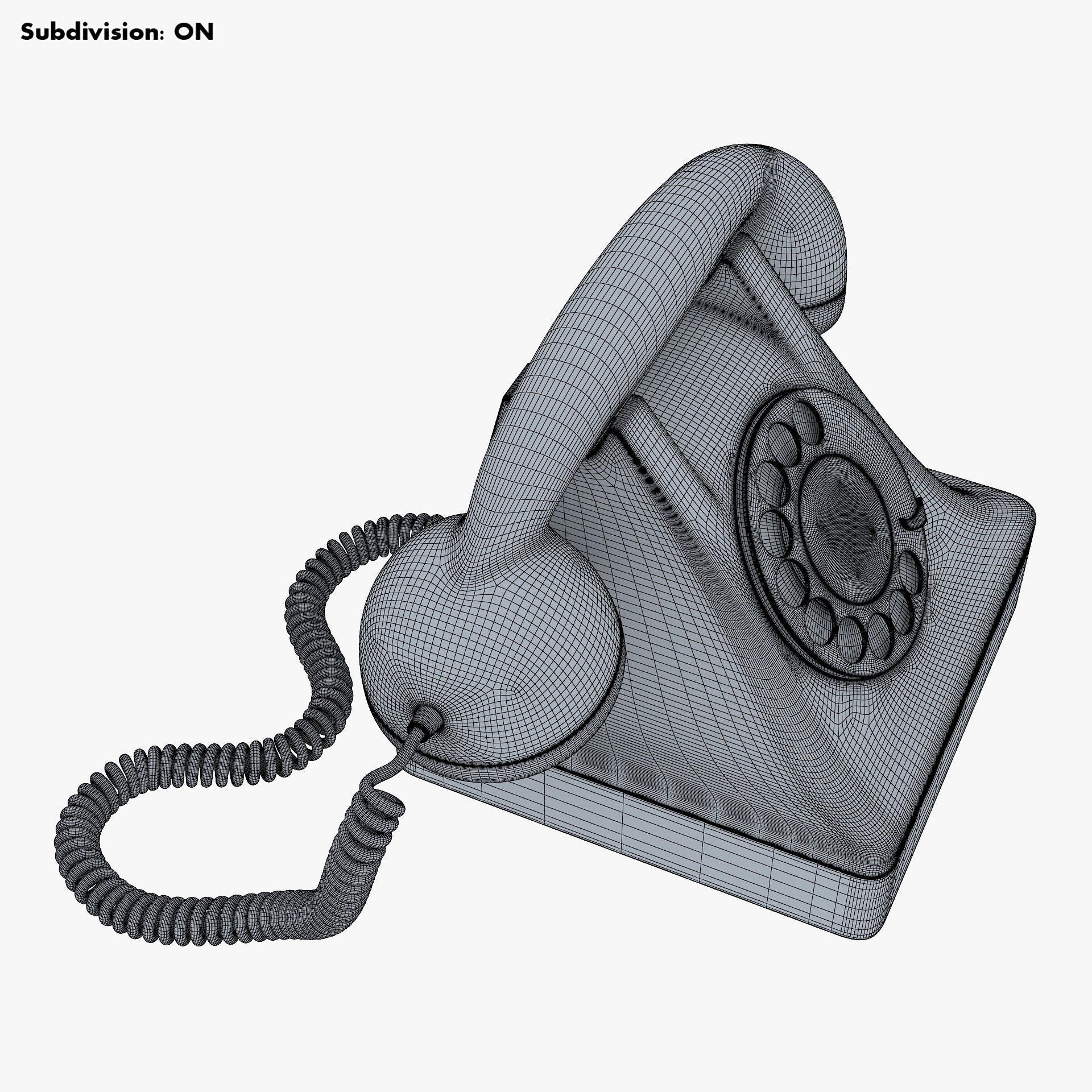 Retro Telephone v 1 3D model_20