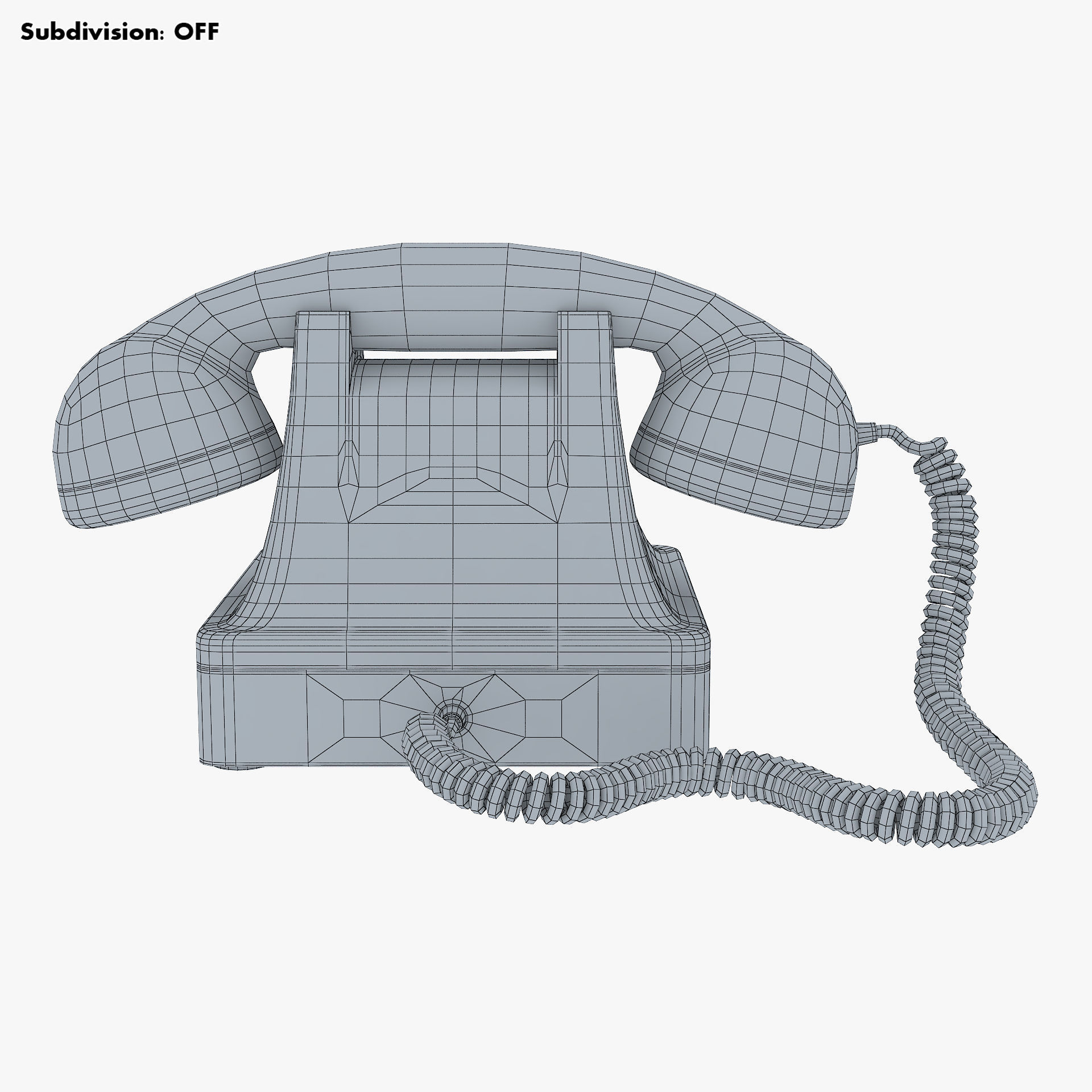 Retro Telephone v 1 3D model_29
