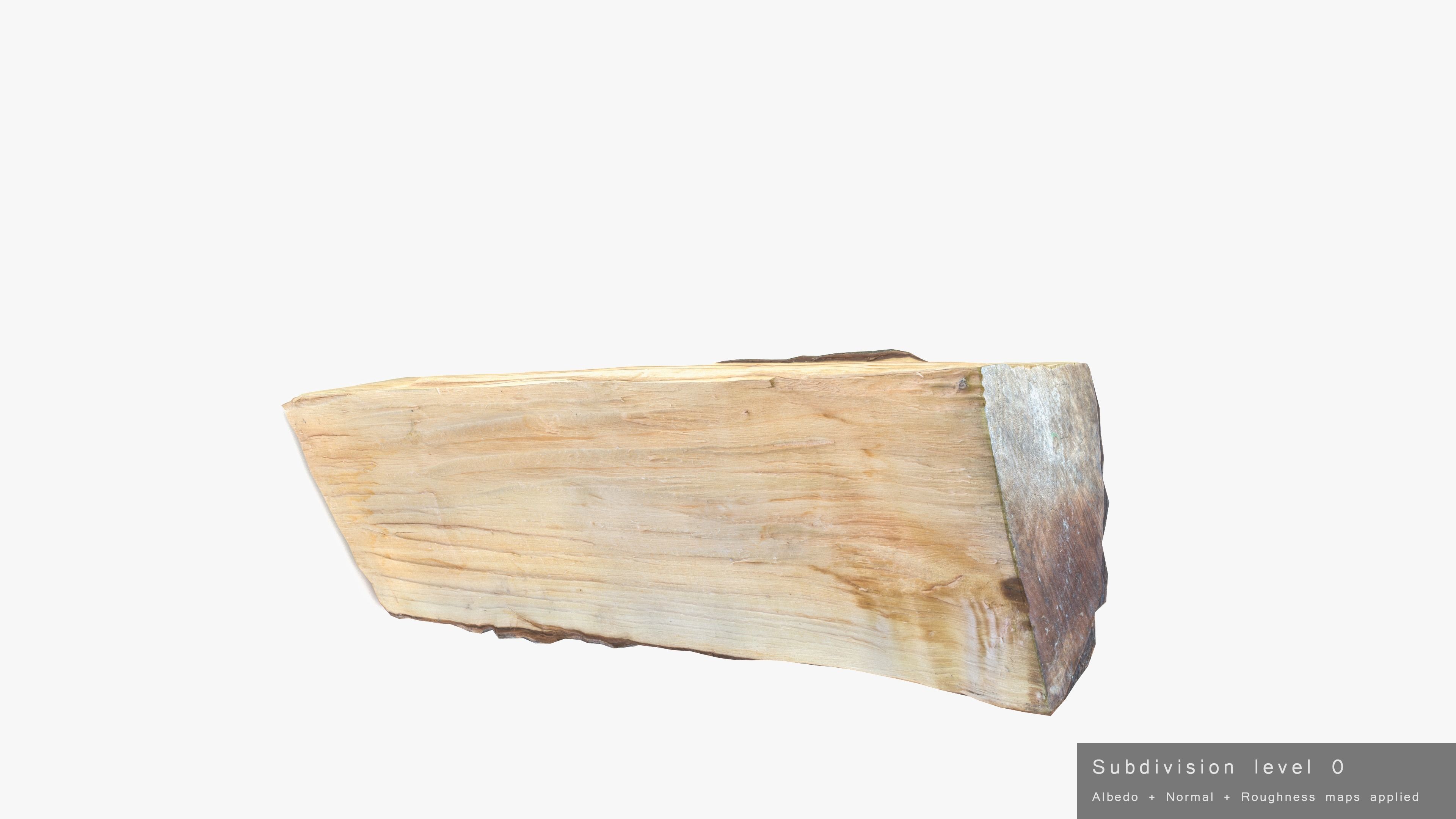 Log Maple Low-poly 3D model_19