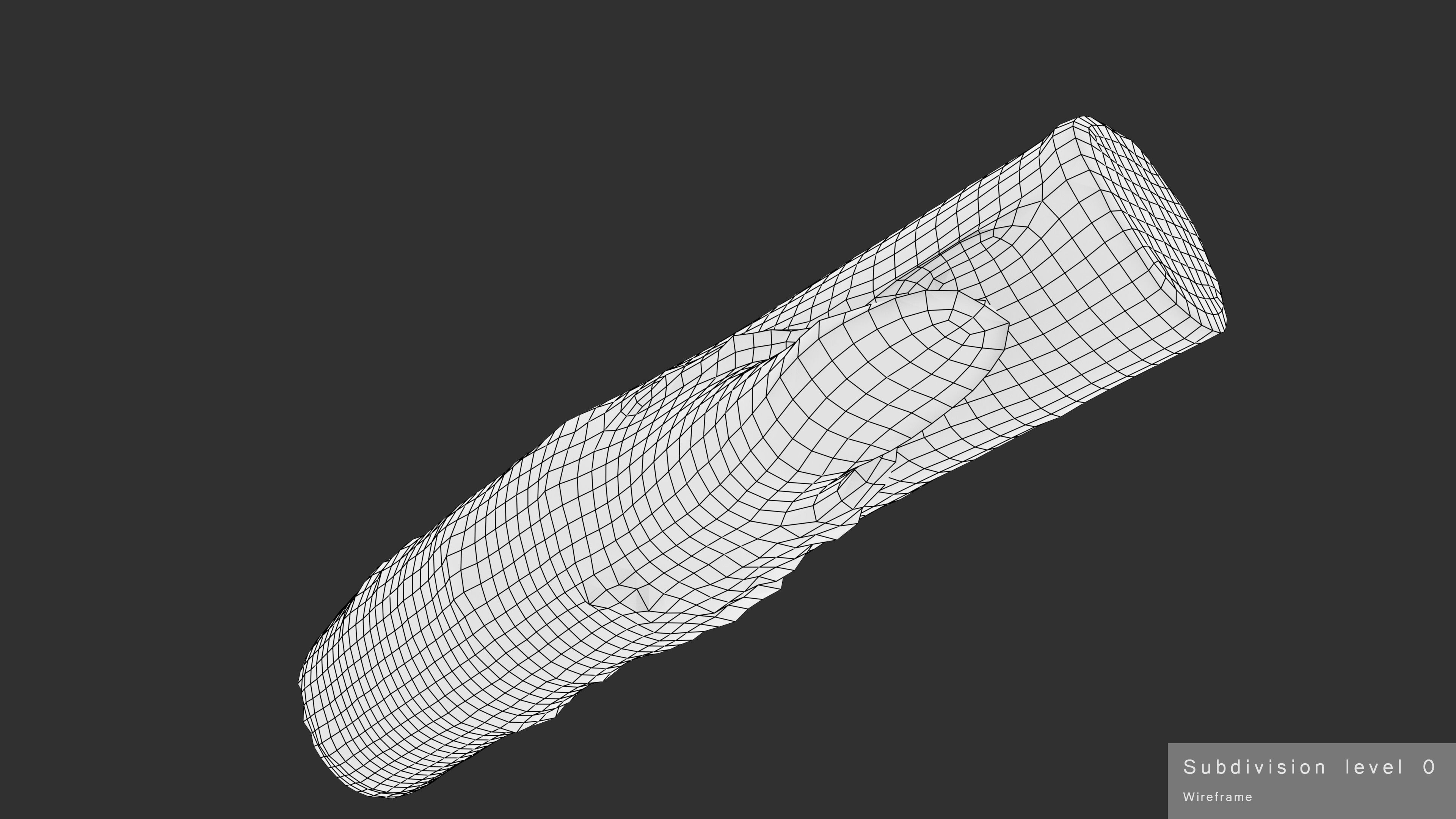 Log Birch Low-poly 3D model_25