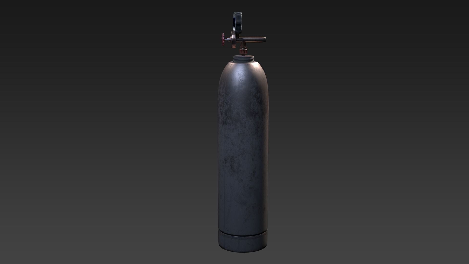 Gas Cylinder Low-poly 3D model_5