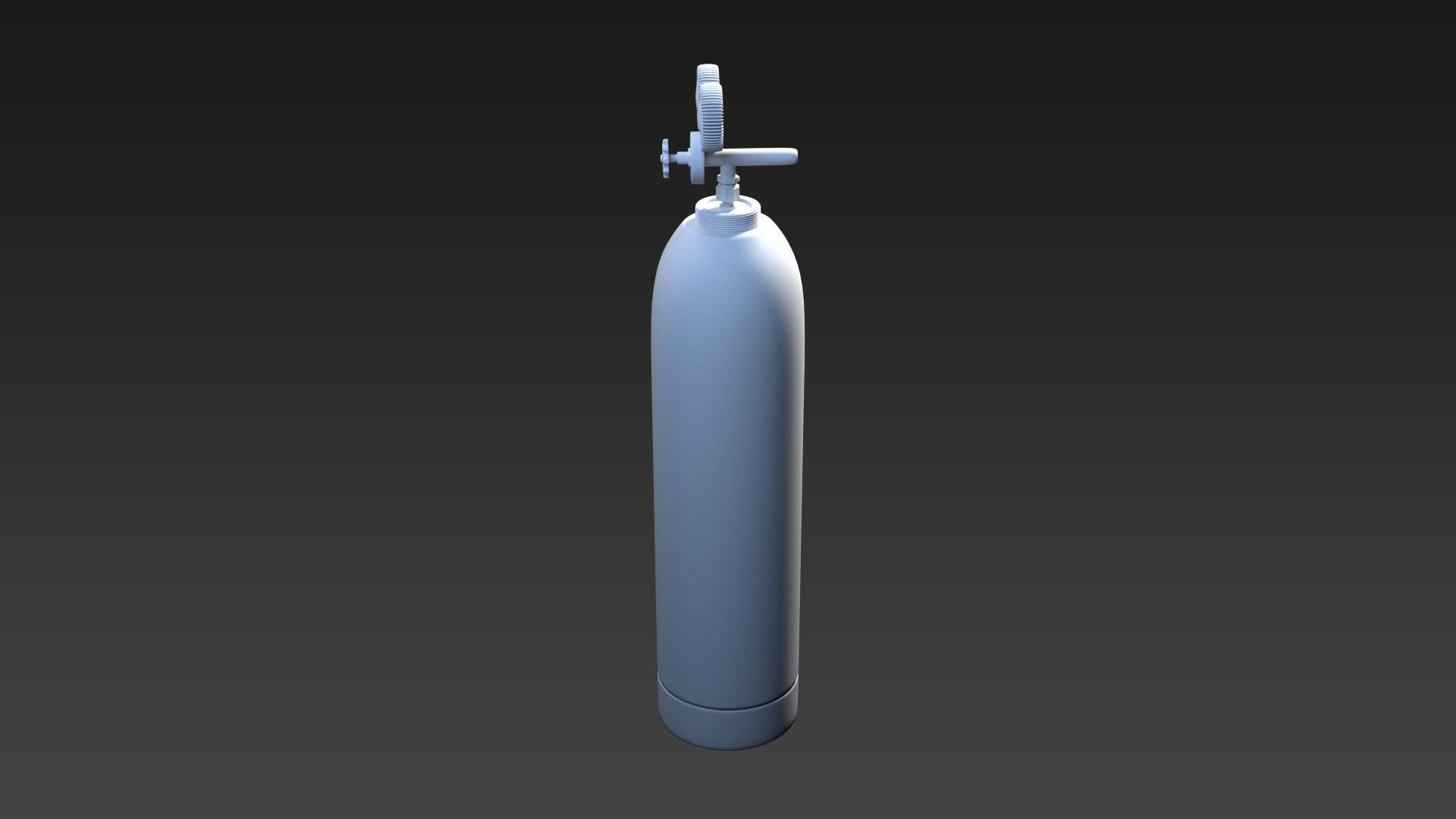 Gas Cylinder Low-poly 3D model_6