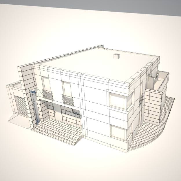 House modern Free 3D model_3