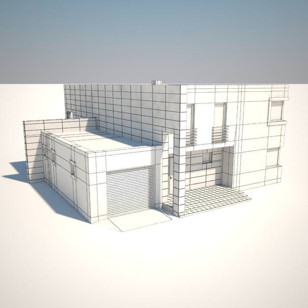 House modern Free 3D model_1