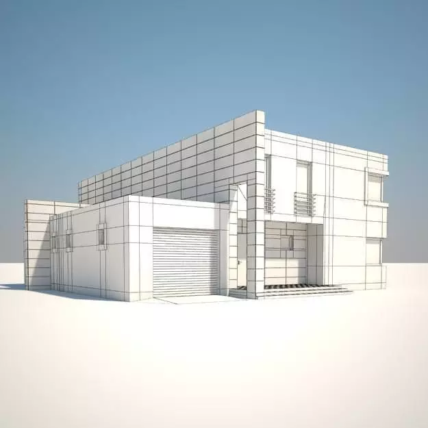 House modern Free 3D model_0