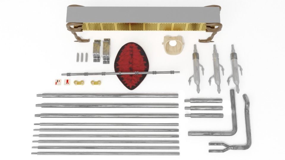 Jabbas Throne Room - Set 2a - Throne Area Attributes 1-6 scale 3D print model_3