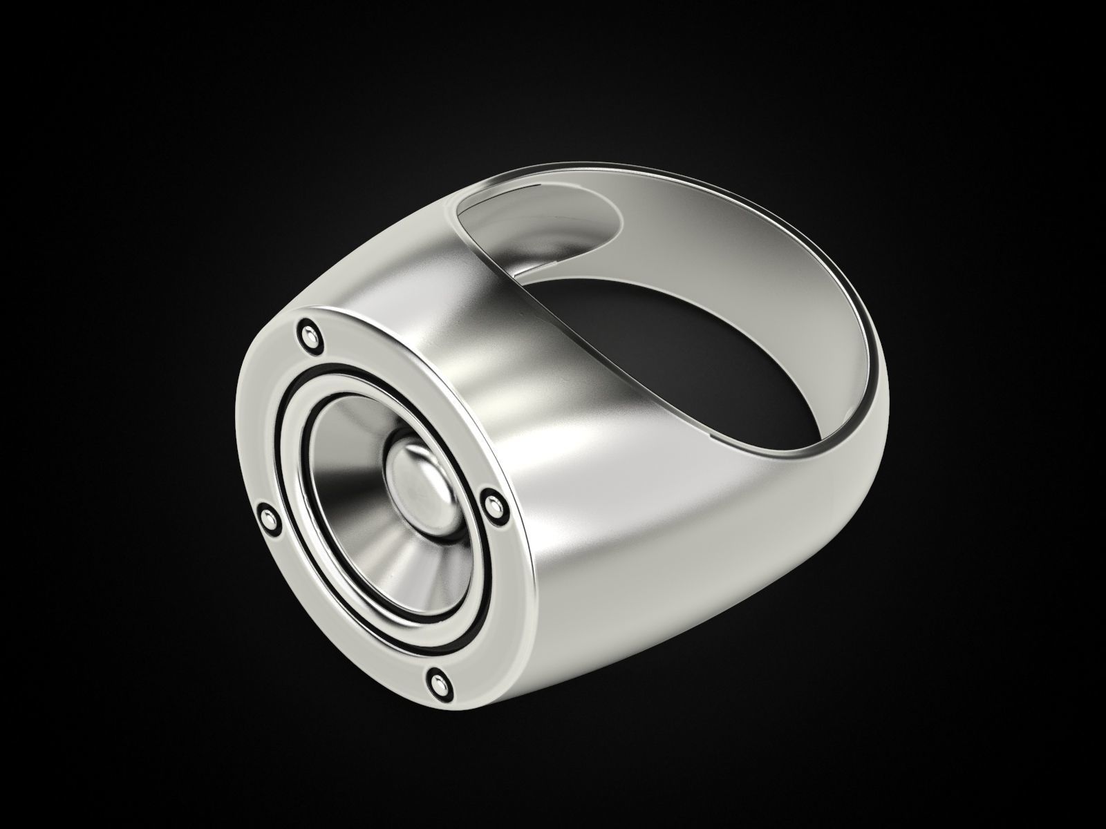 Ring speaker 3D print model_3