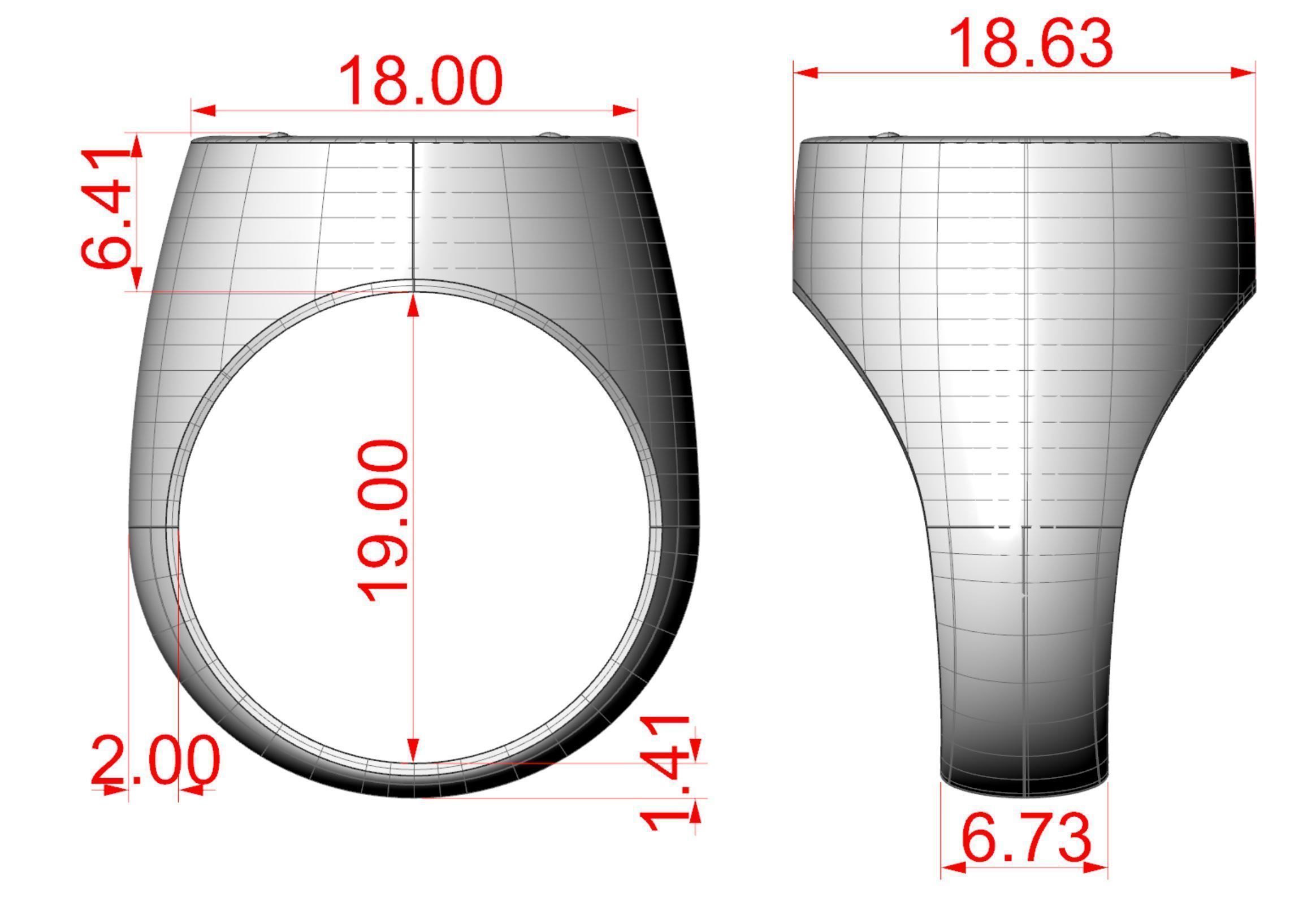 Ring speaker 3D print model_7