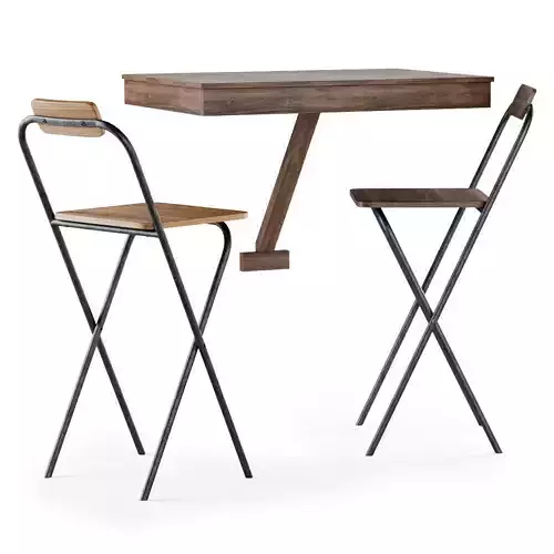 Bar stools and table 