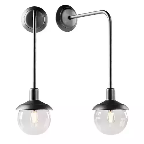 Metallic wall lantern 