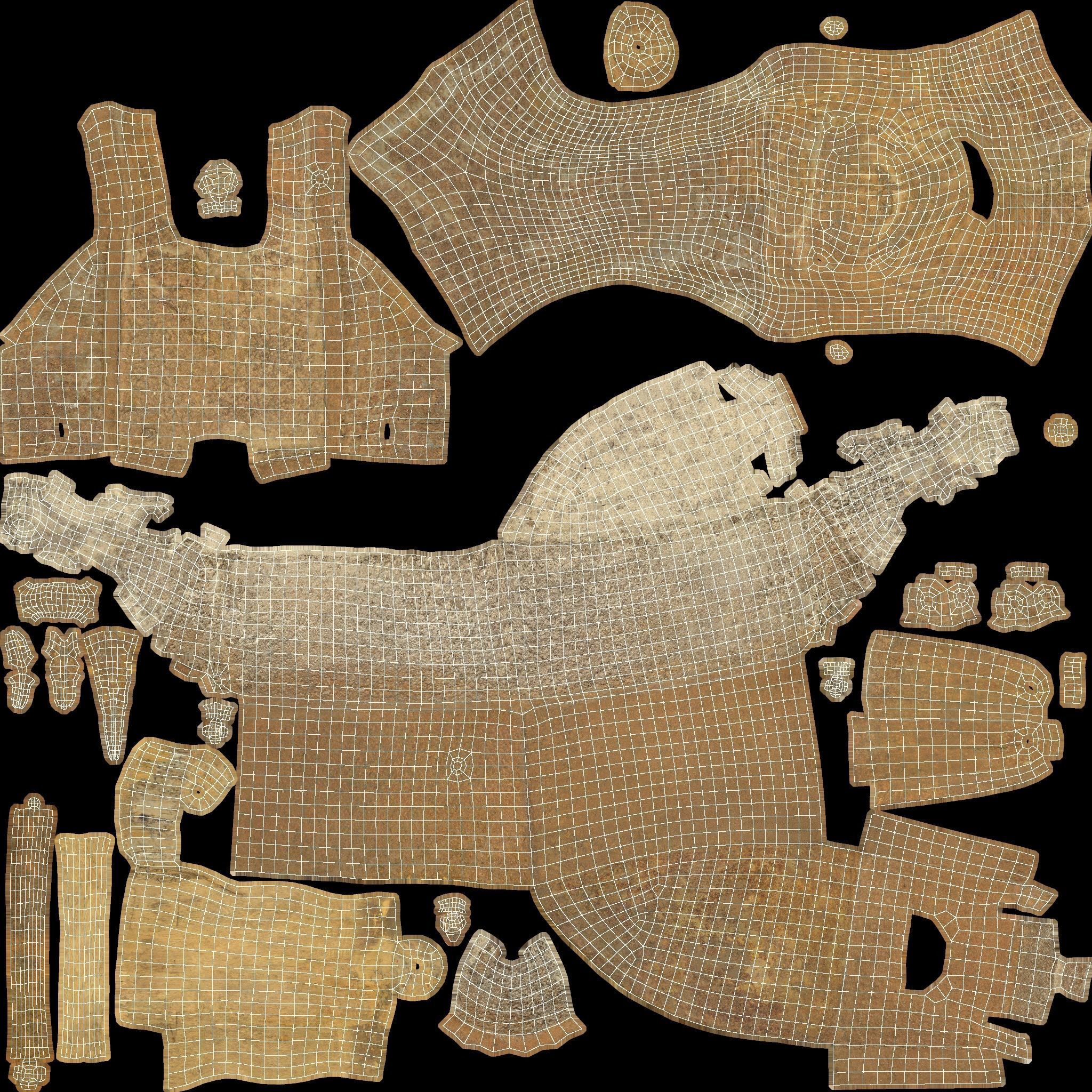 Old Rusty Iron Low-poly 3D model_38