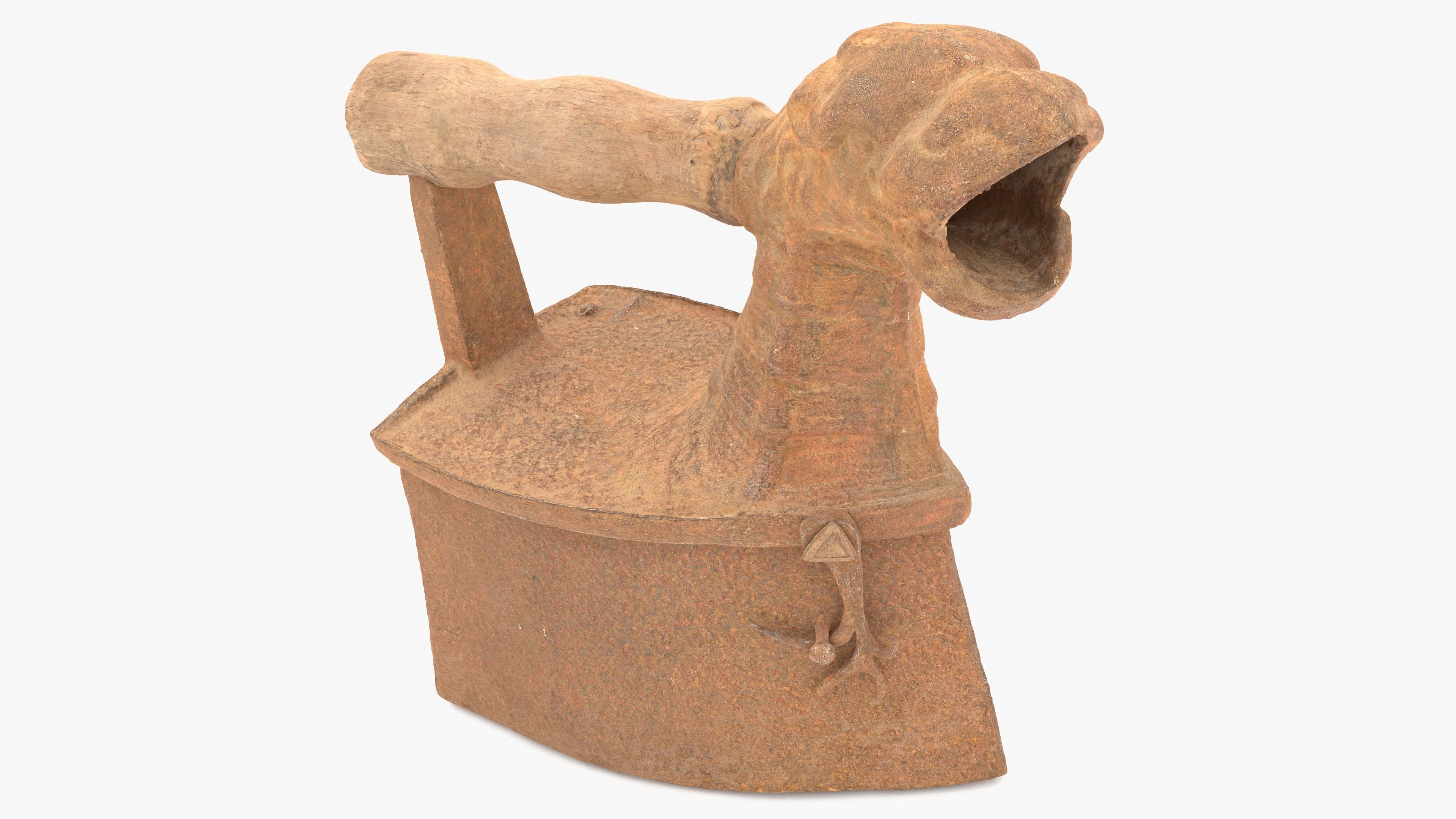 Old Rusty Iron Low-poly 3D model_8