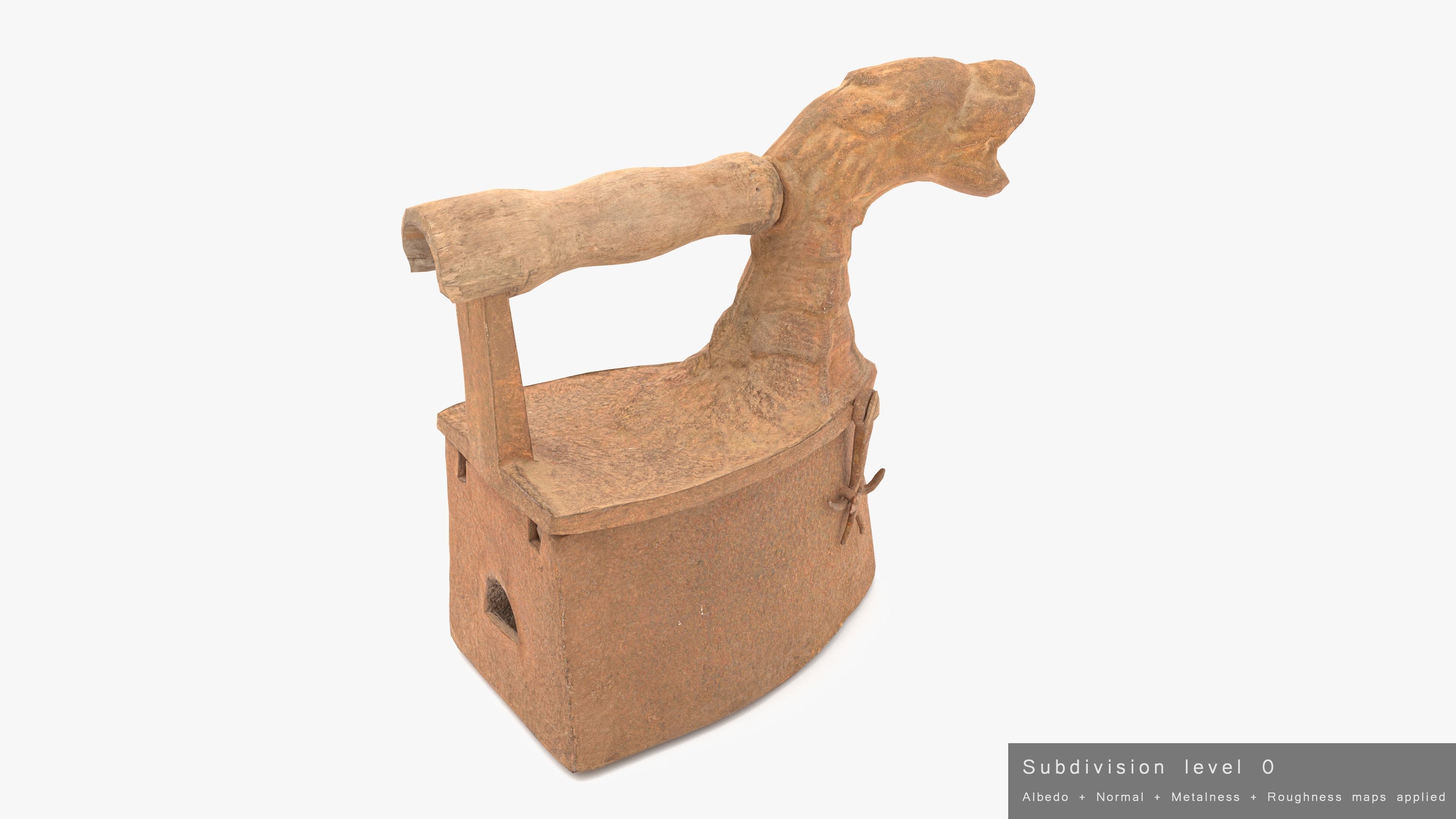 Old Rusty Iron Low-poly 3D model_24