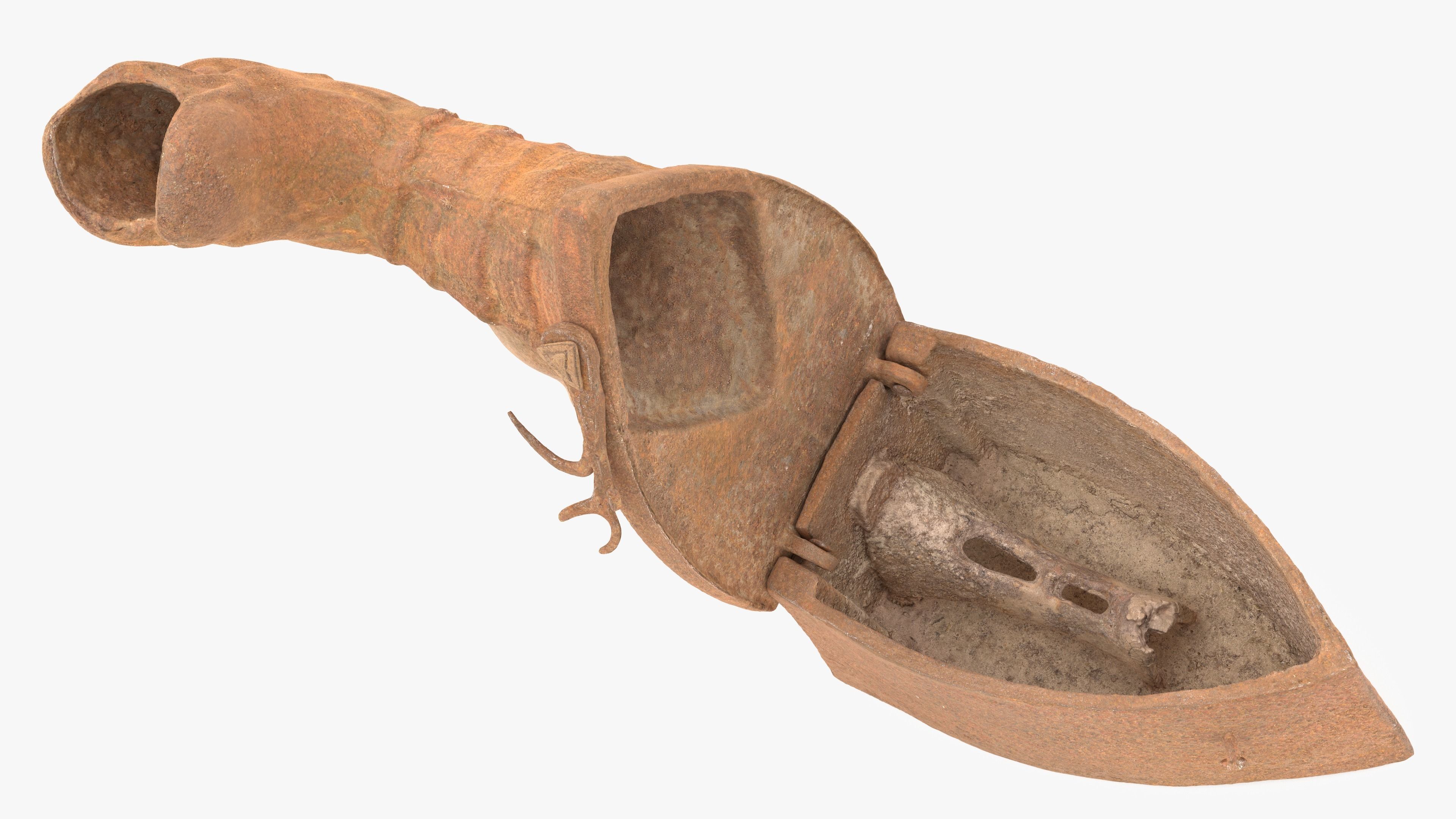 Old Rusty Iron Low-poly 3D model_13