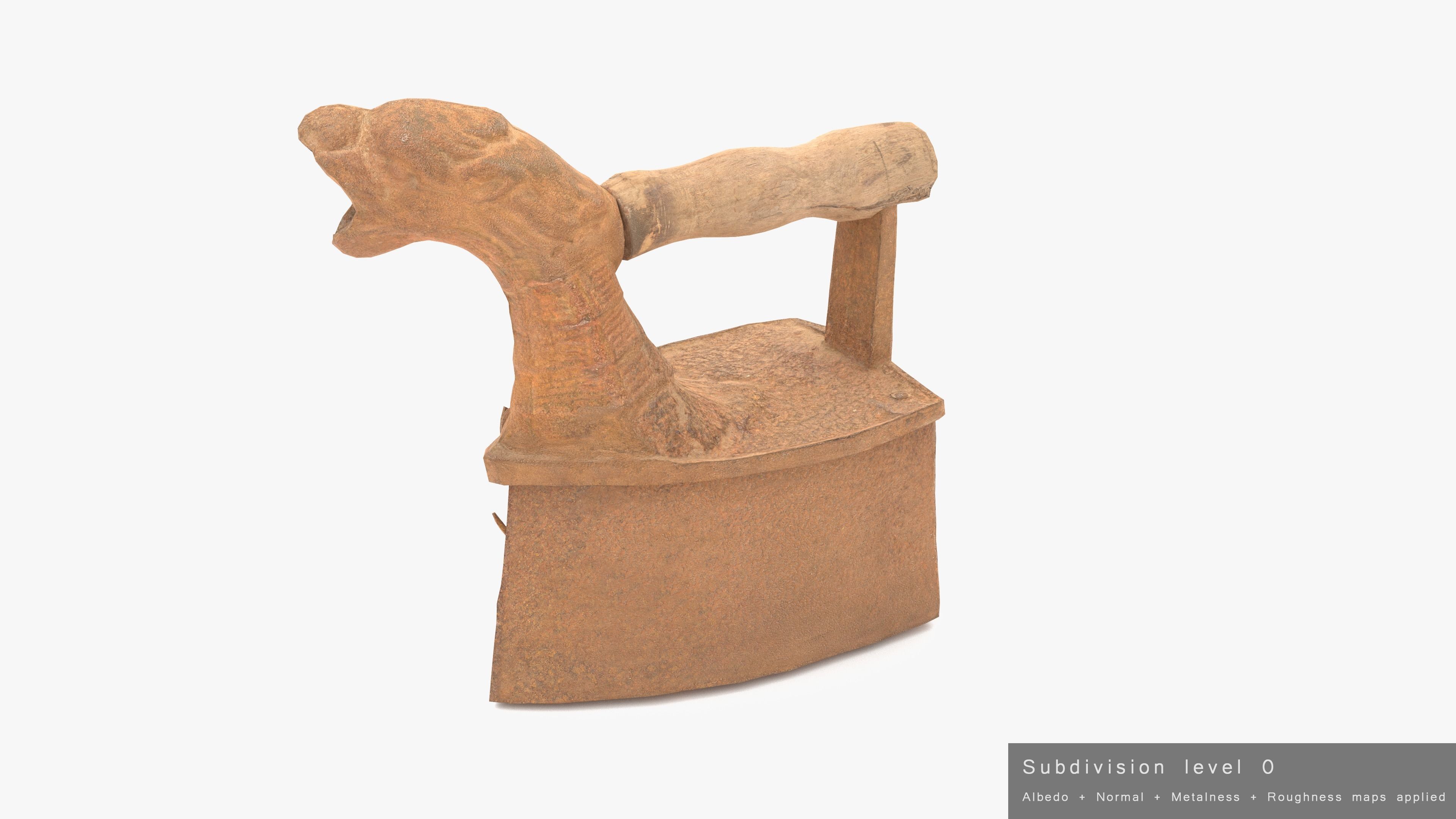 Old Rusty Iron Low-poly 3D model_27