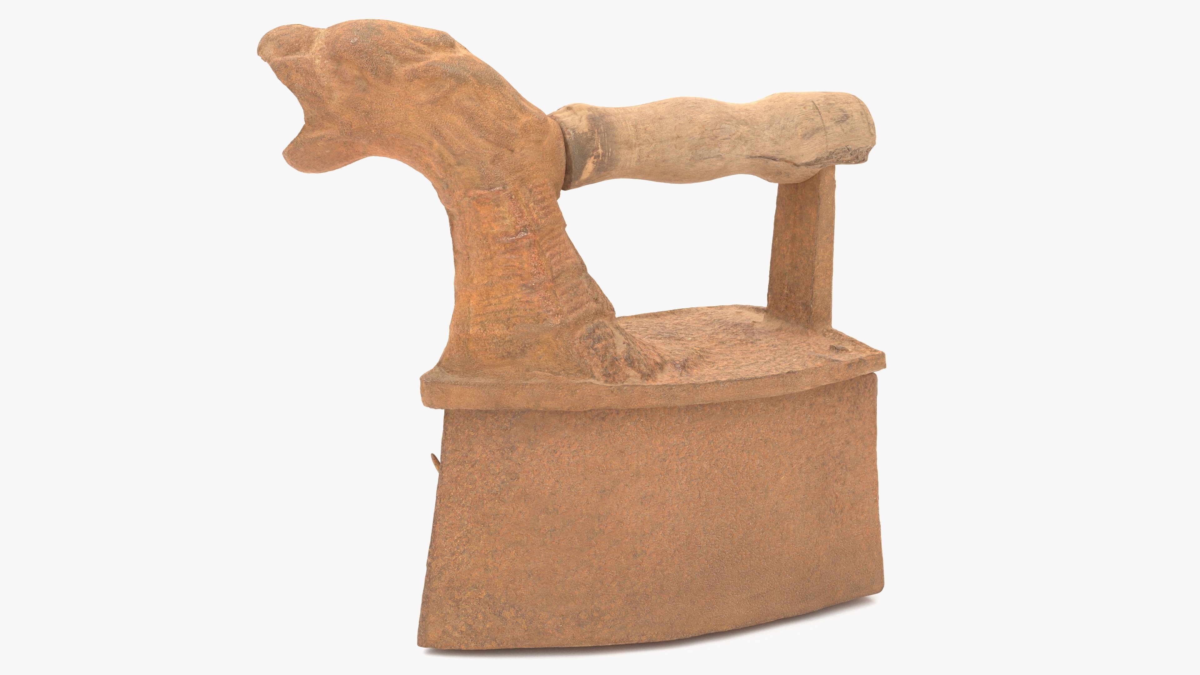 Old Rusty Iron Low-poly 3D model_4