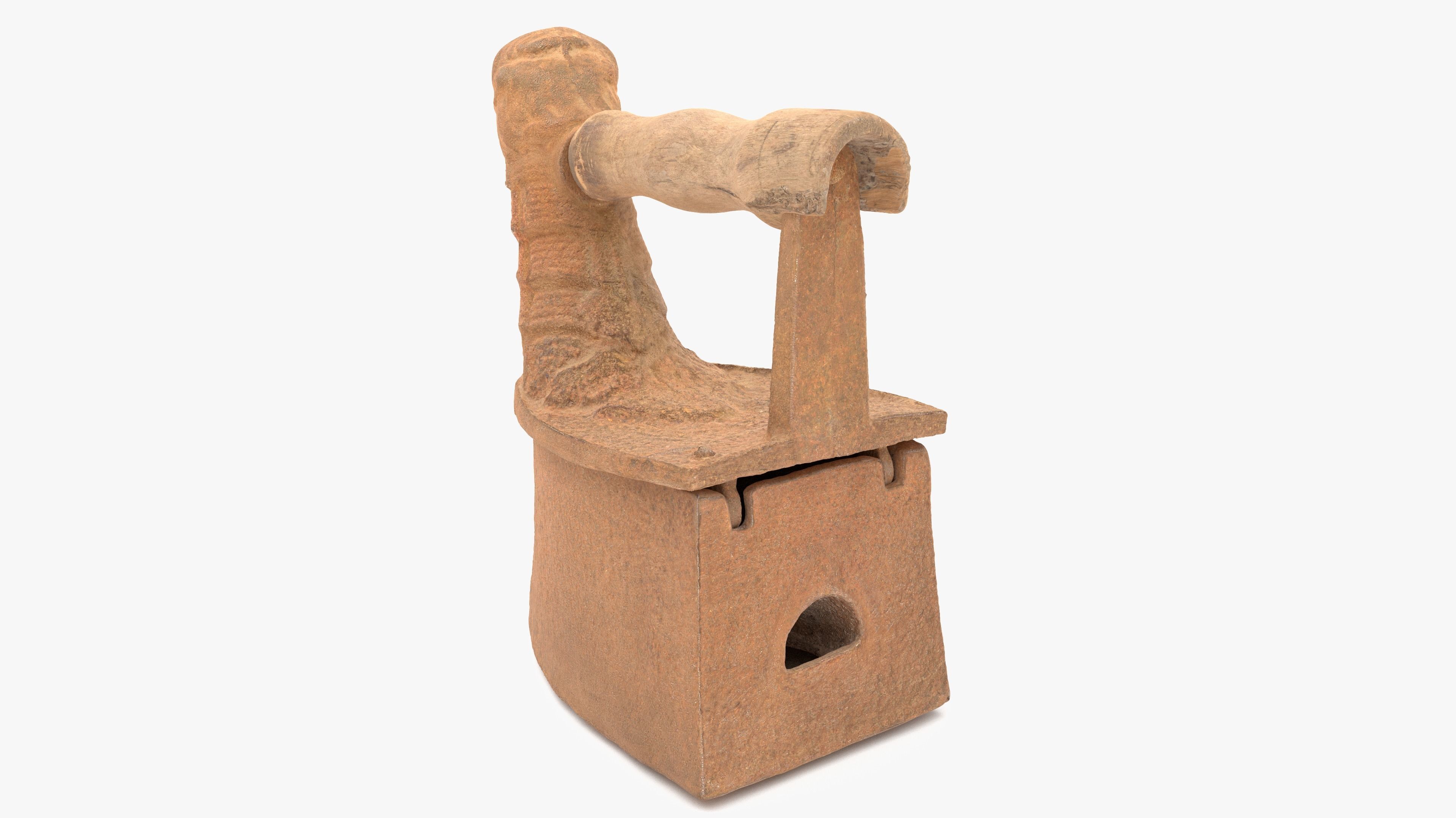 Old Rusty Iron Low-poly 3D model_6