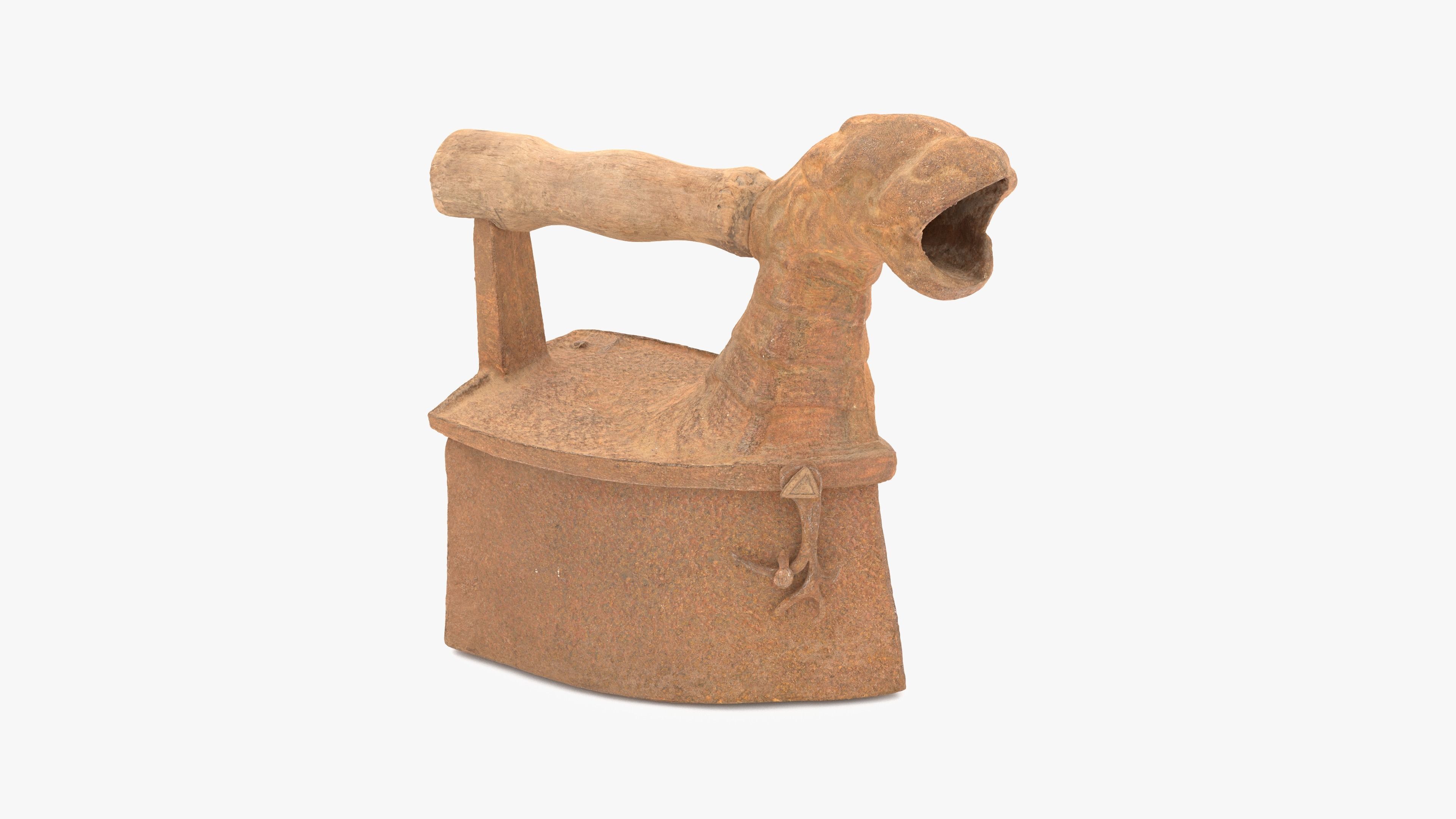 Old Rusty Iron Low-poly 3D model_16