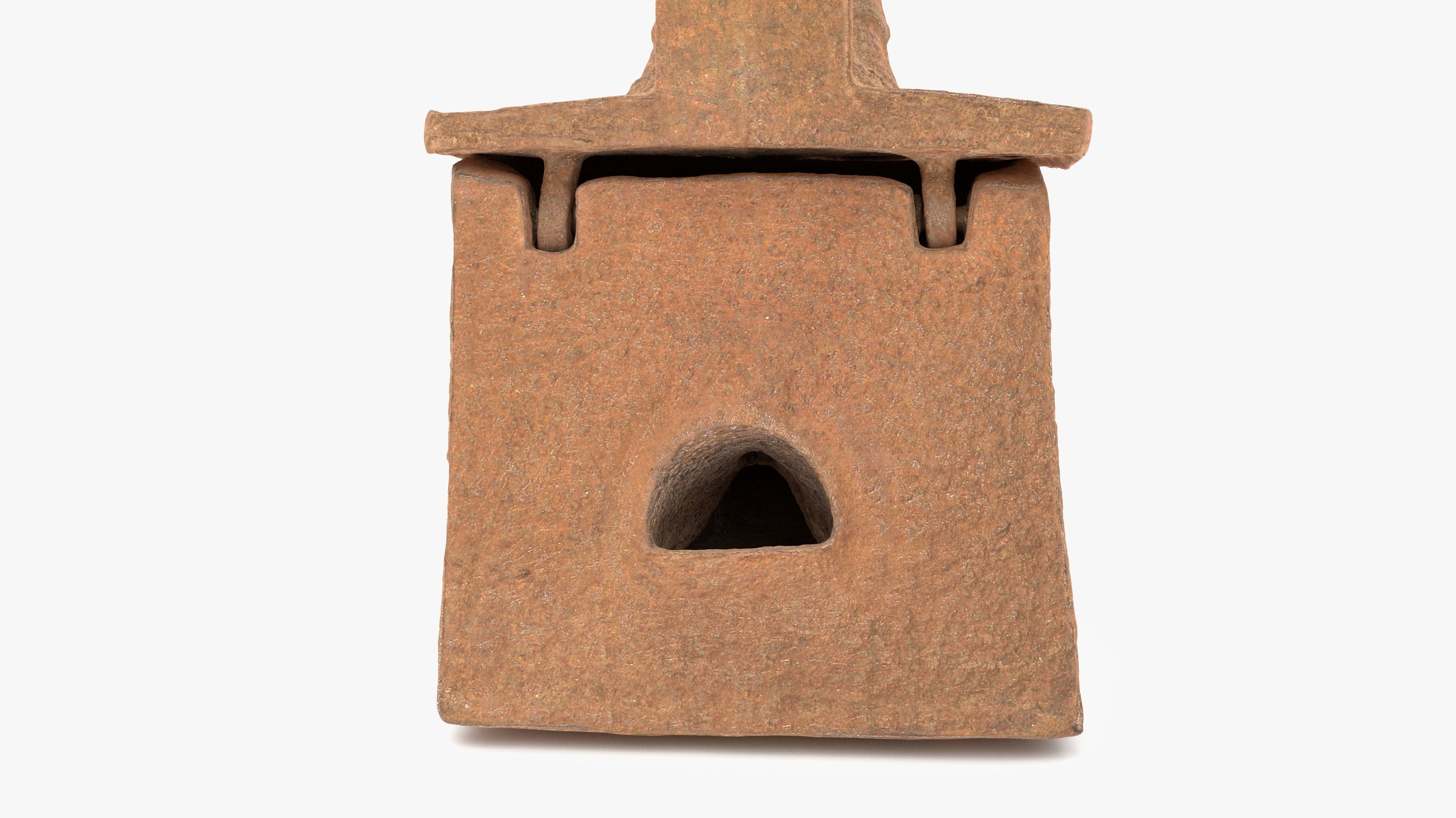 Old Rusty Iron Low-poly 3D model_10