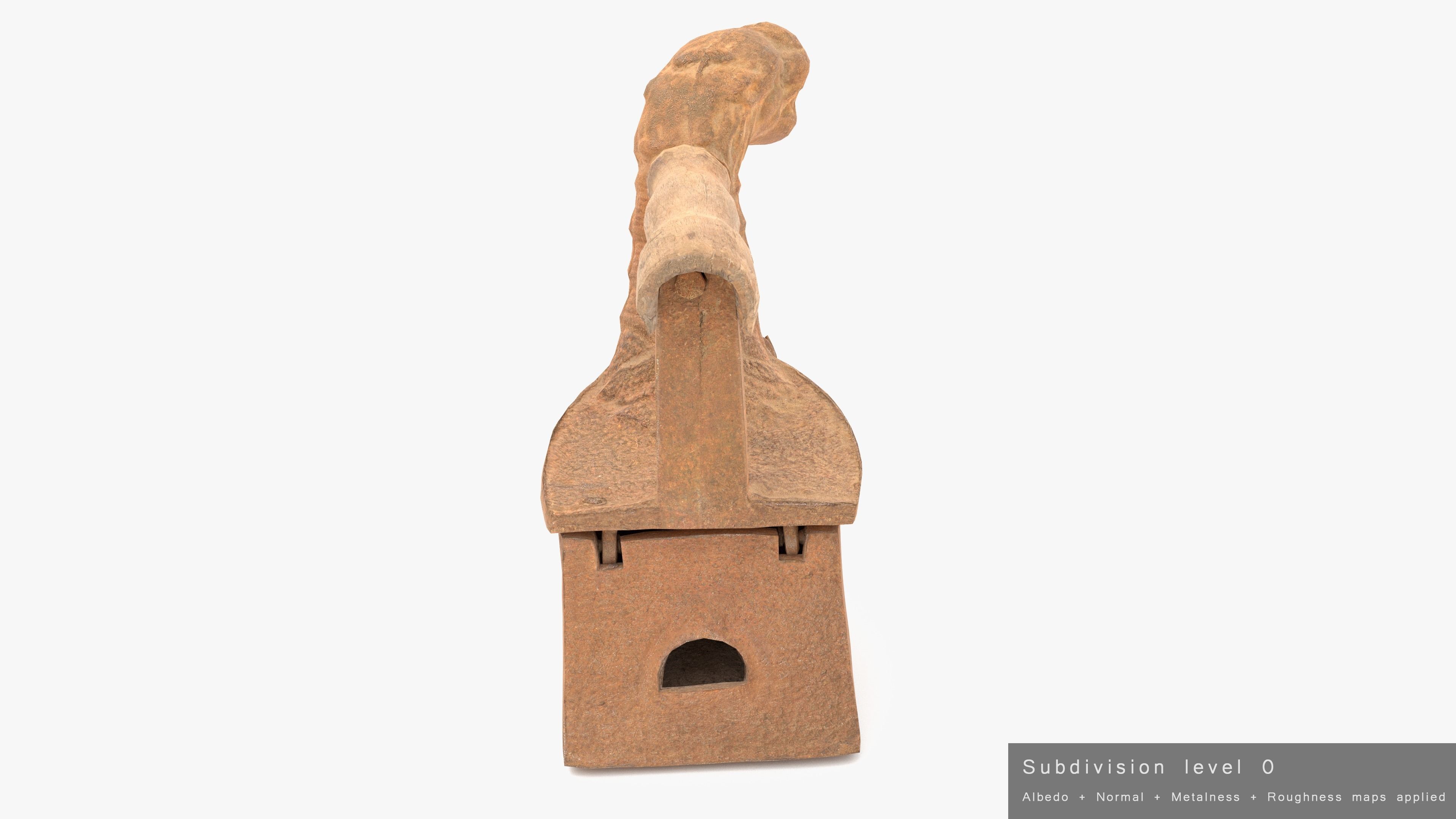 Old Rusty Iron Low-poly 3D model_25