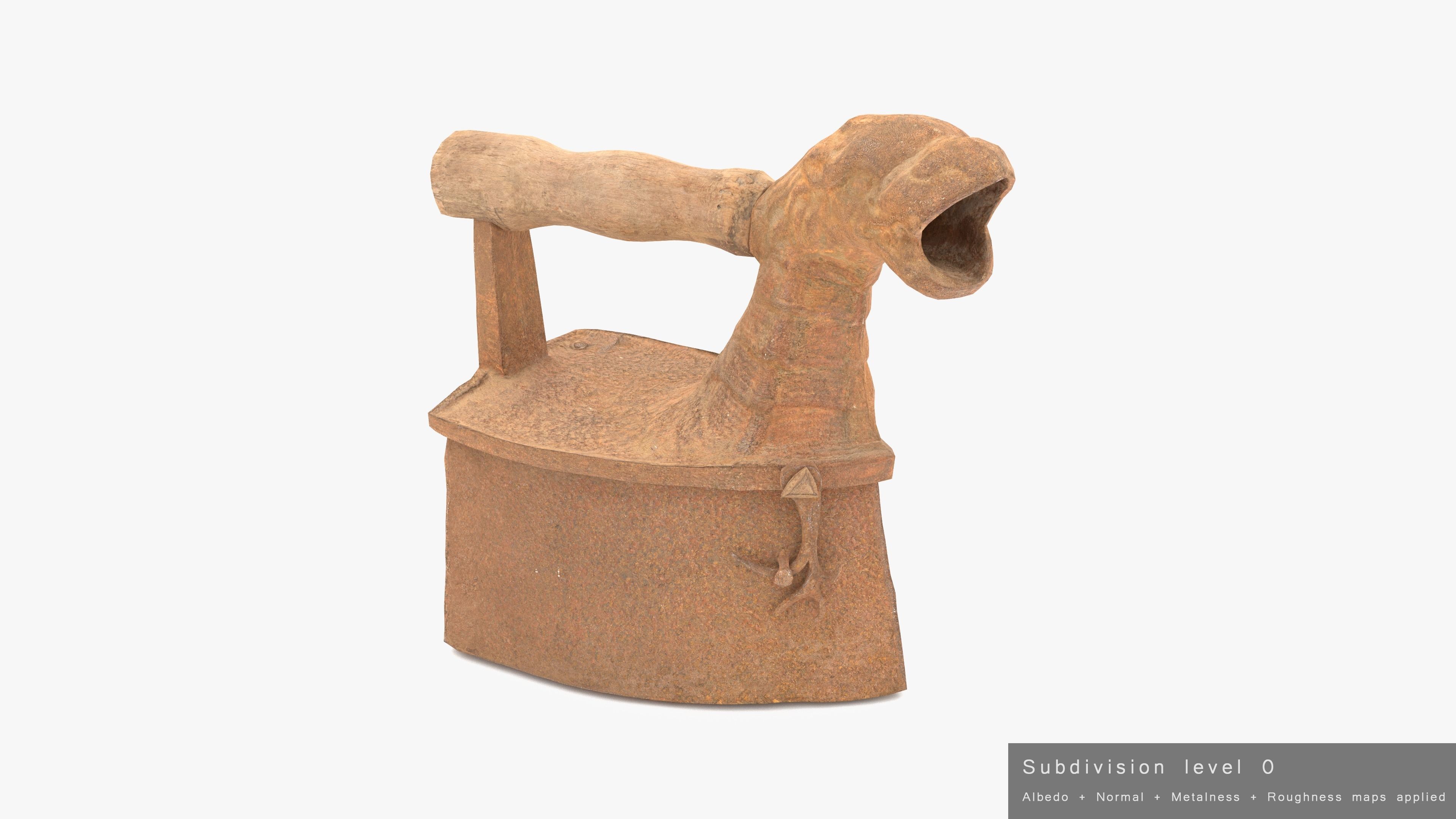 Old Rusty Iron Low-poly 3D model_23