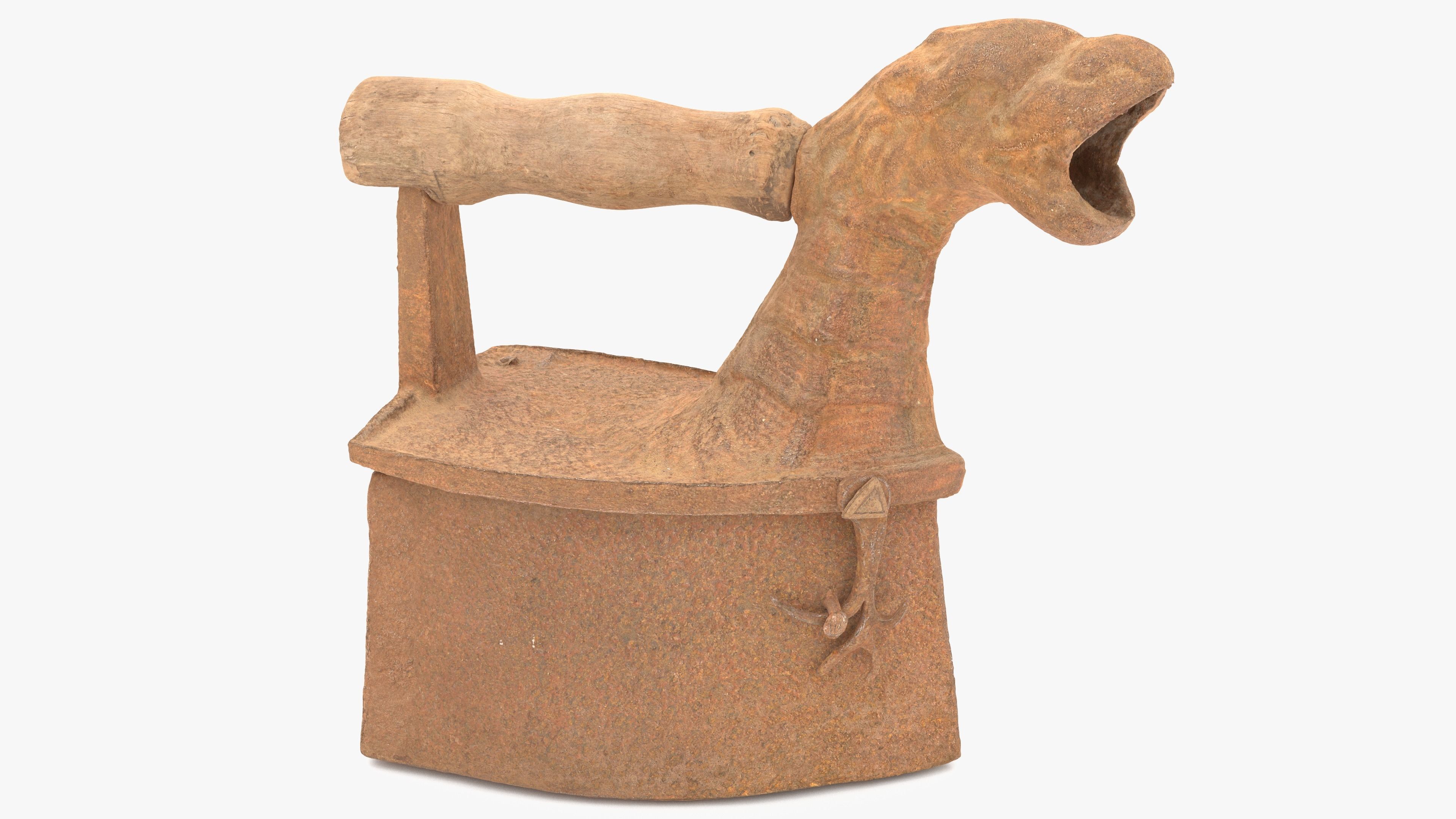 Old Rusty Iron Low-poly 3D model_2